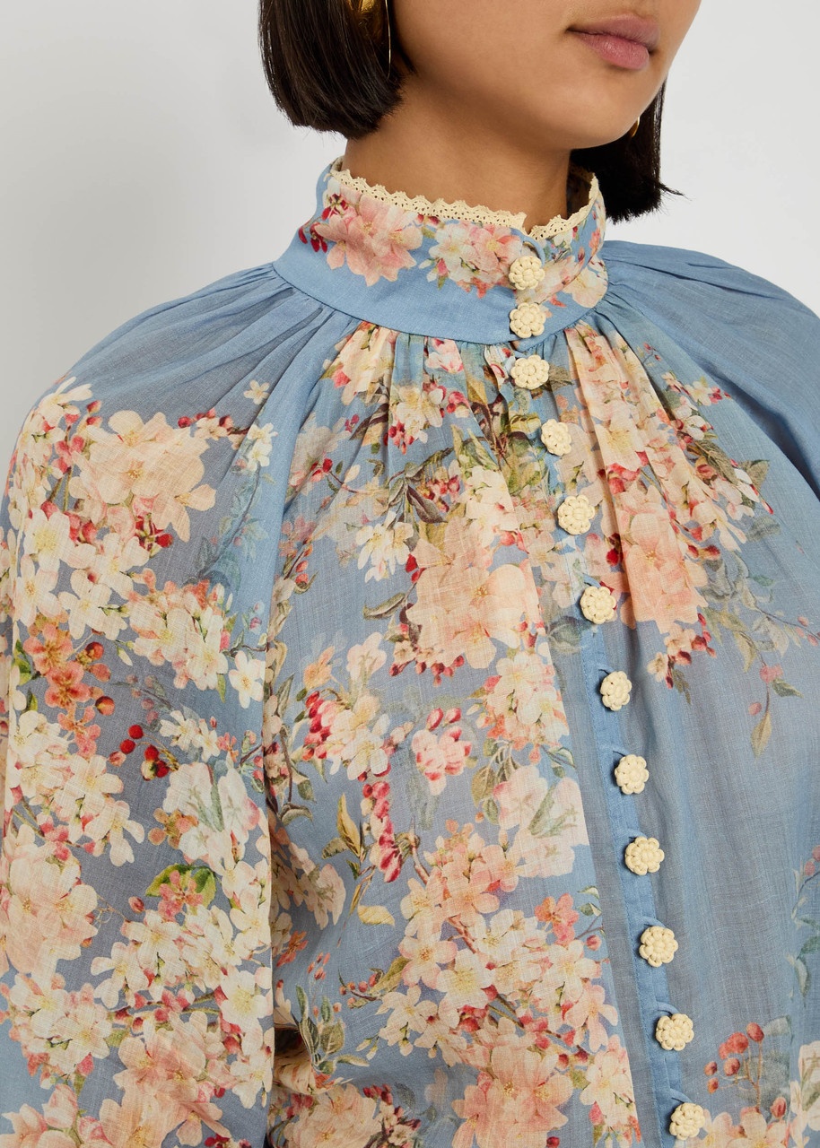 Zimmermann Cascadian Floral-print Ramie Blouse - 5
