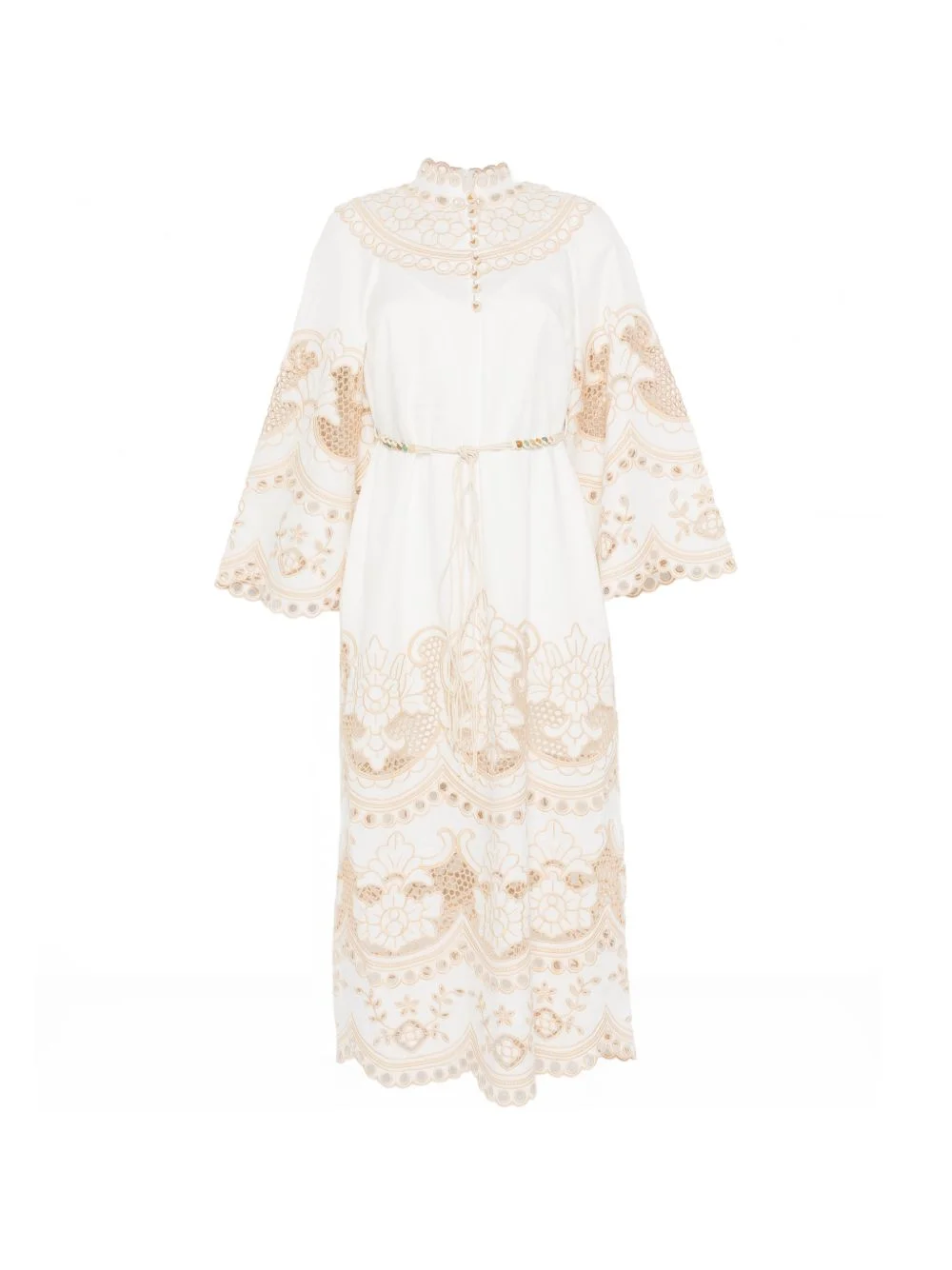 embroidered midi dress - 1