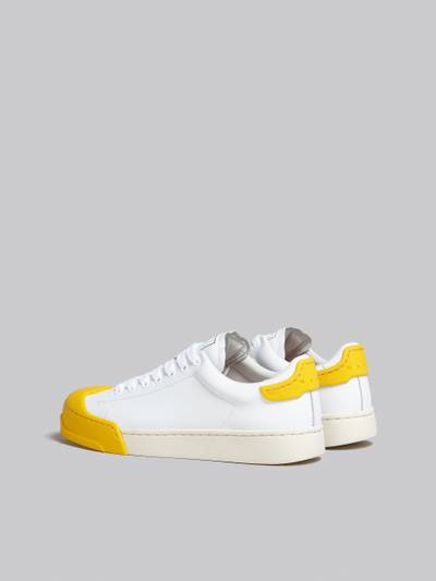 Marni DADA BUMPER SNEAKER IN WHITE AND YELLOW LEATHER outlook