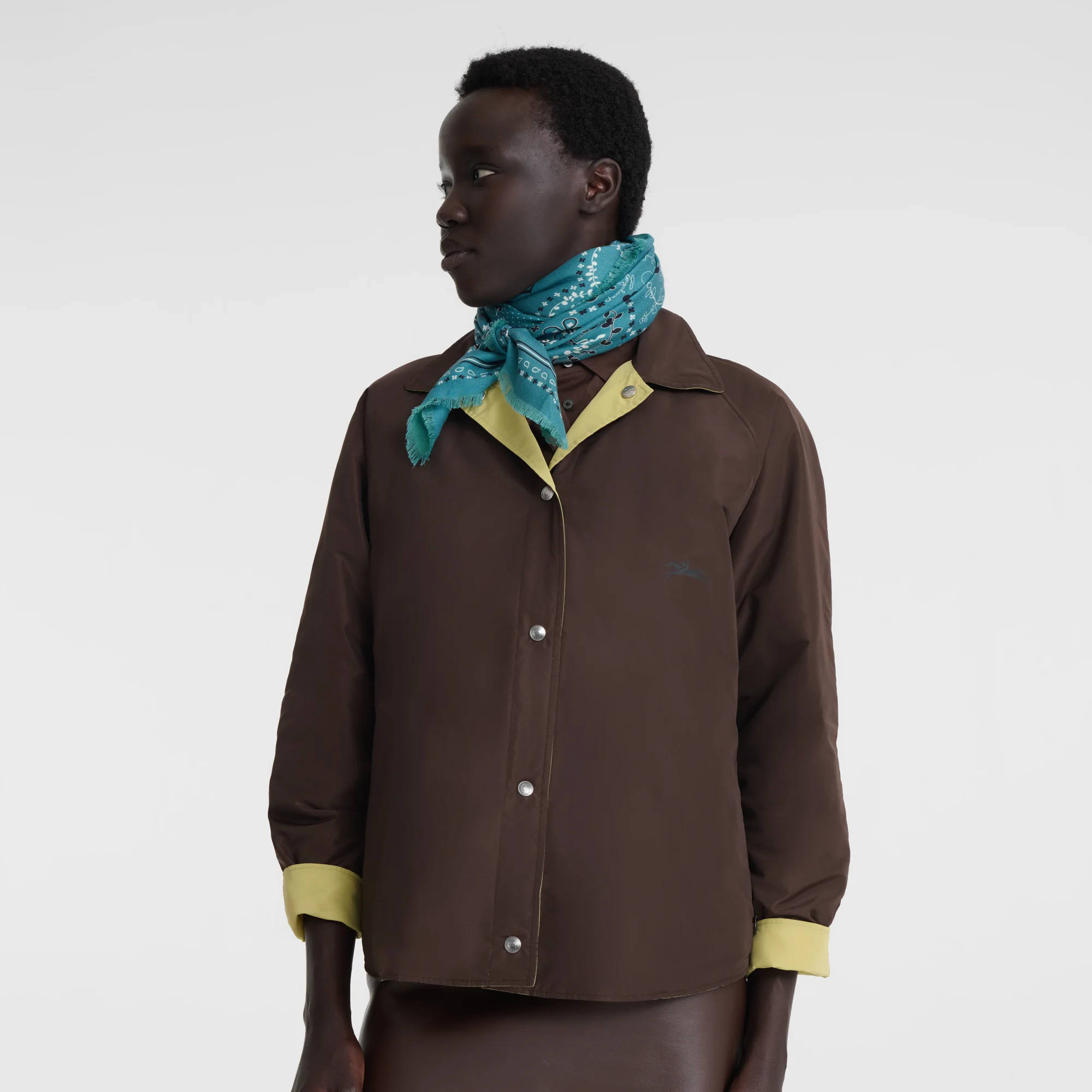 French Bandana Stole Mint/Lagoon - Wool blend - 1