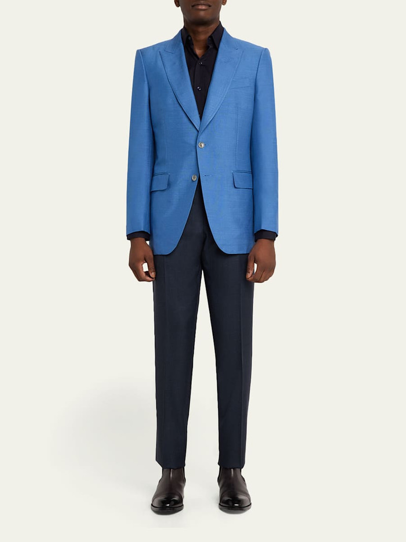 TOM FORD Men's Peak Lapel Single-Breasted Sport Coat outlook