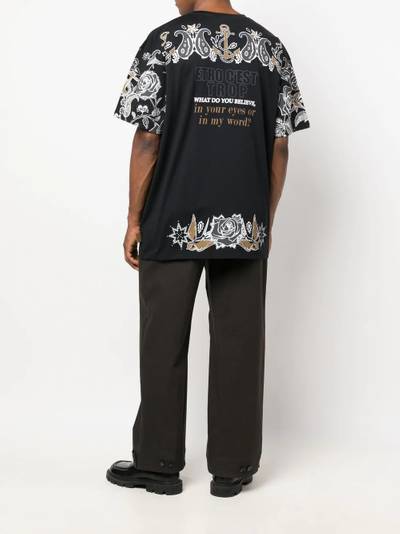 Etro Tattoo-print short-sleeve T-shirt outlook