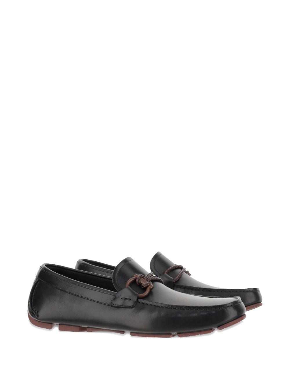 Gancini-detail leather loafers - 2