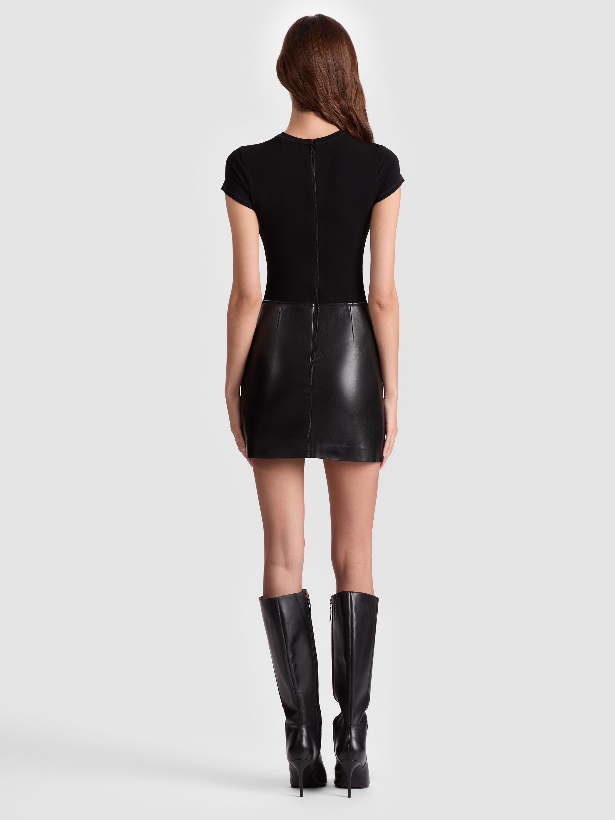 SYDNEY VEGAN MINI DRESS - 4