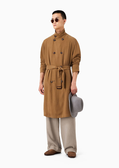 GIORGIO ARMANI ASV cupro trench coat outlook