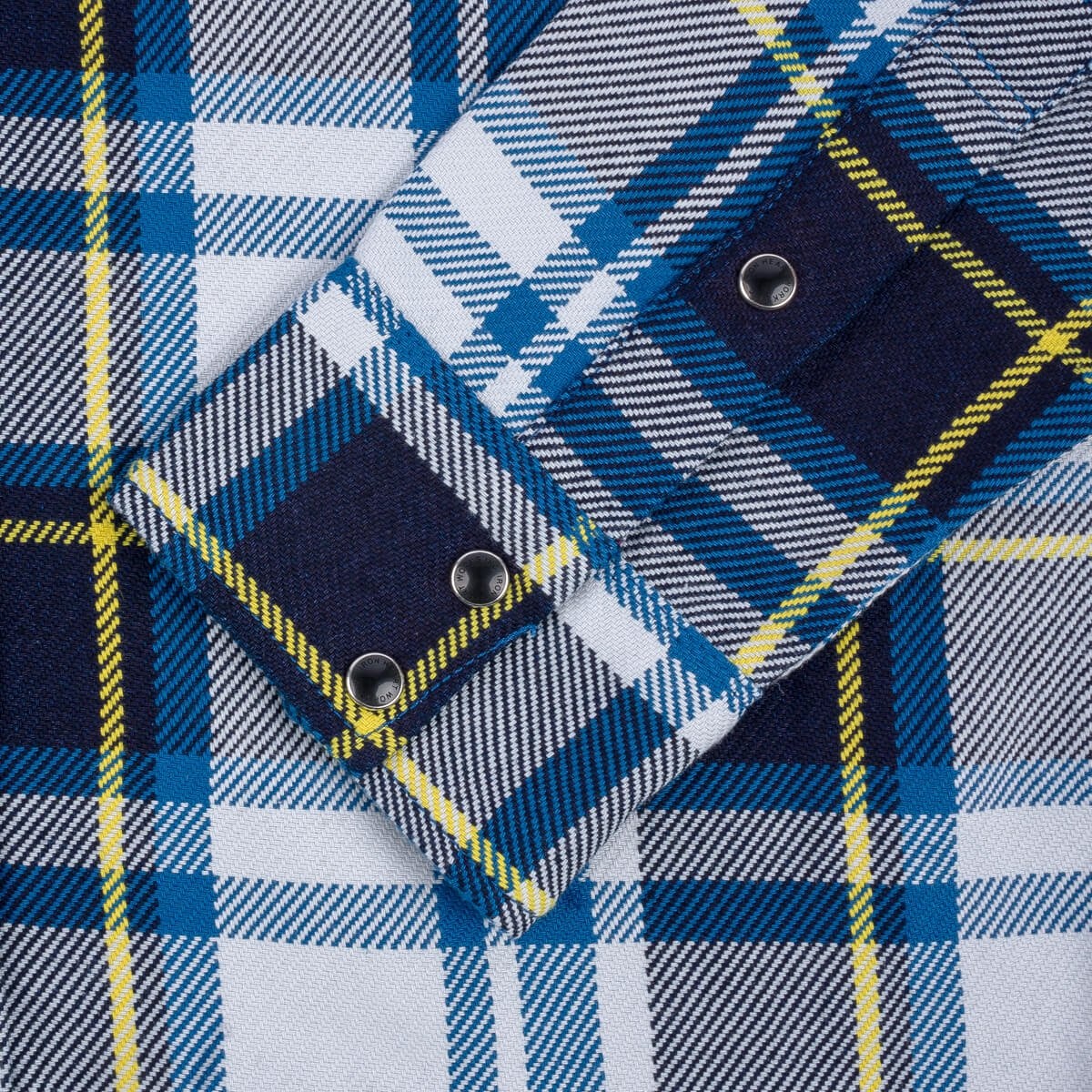 IHSH-390-BLU 9oz Selvedge American Check Western Shirt - Blue - 10
