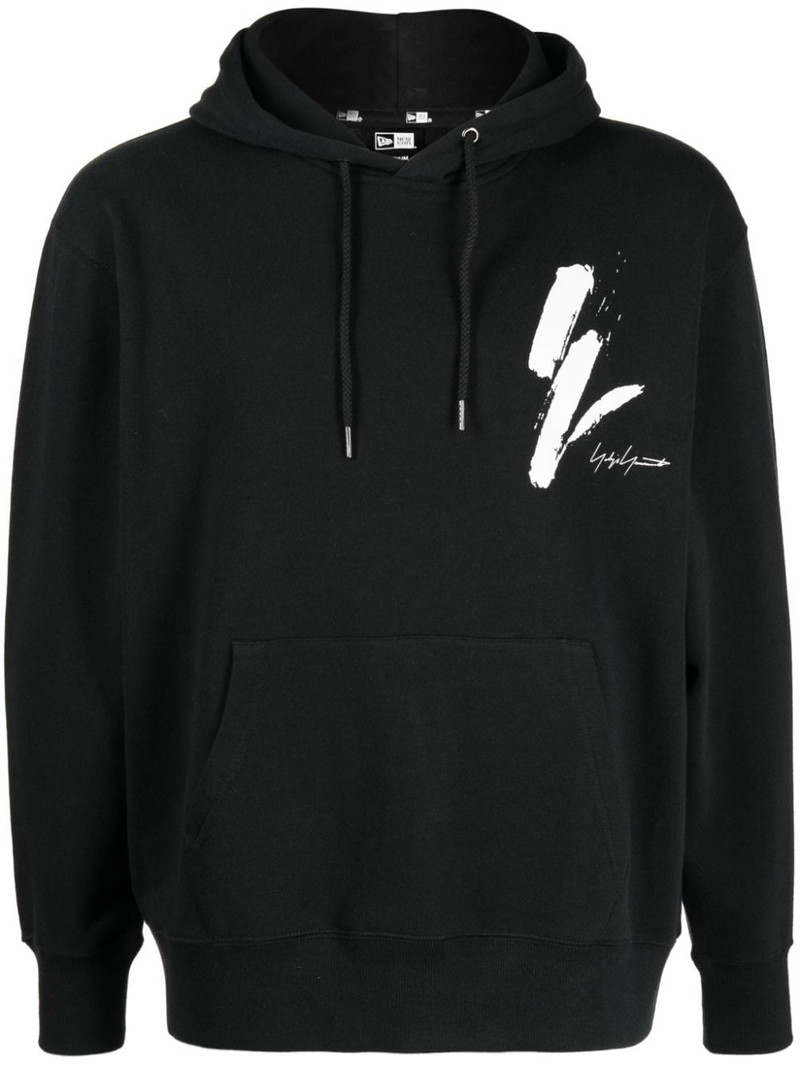 x New Era logo-print cotton hoodie 1