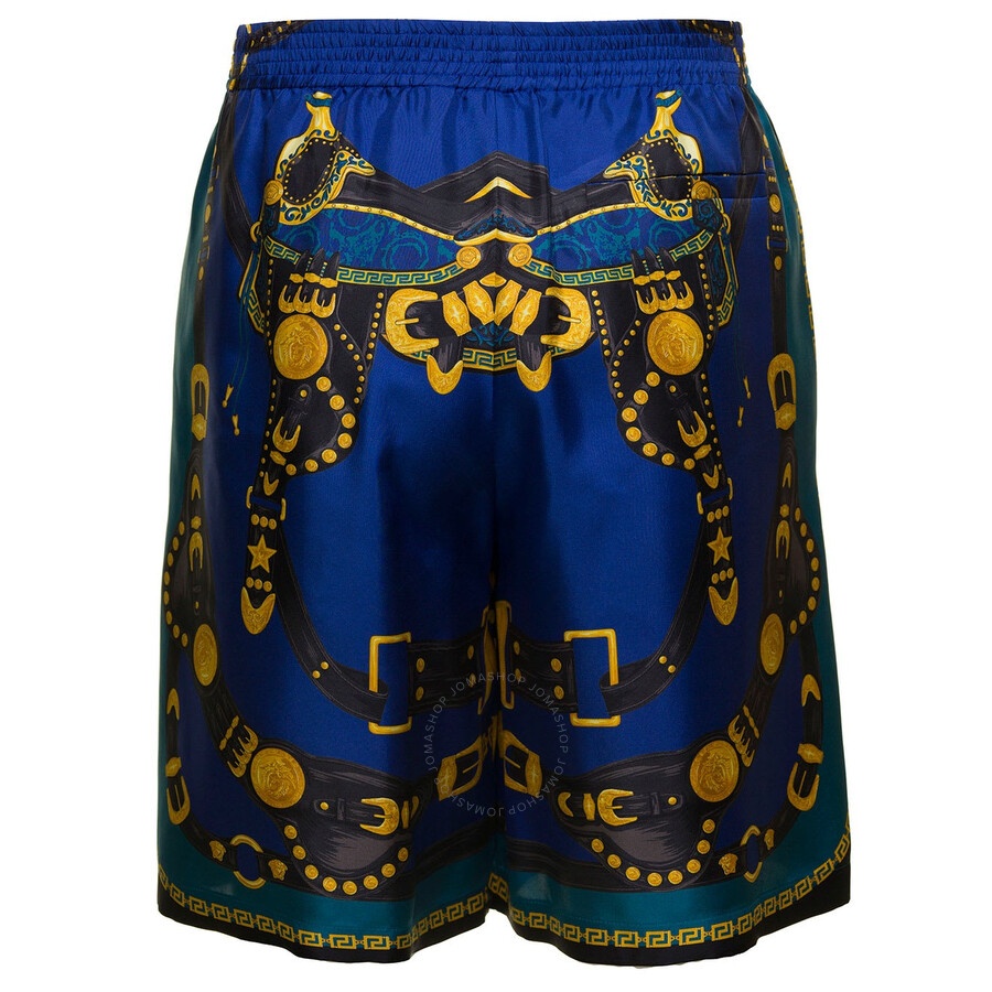 Versace Medusa Harness-Print Silk Twill Shorts - 2