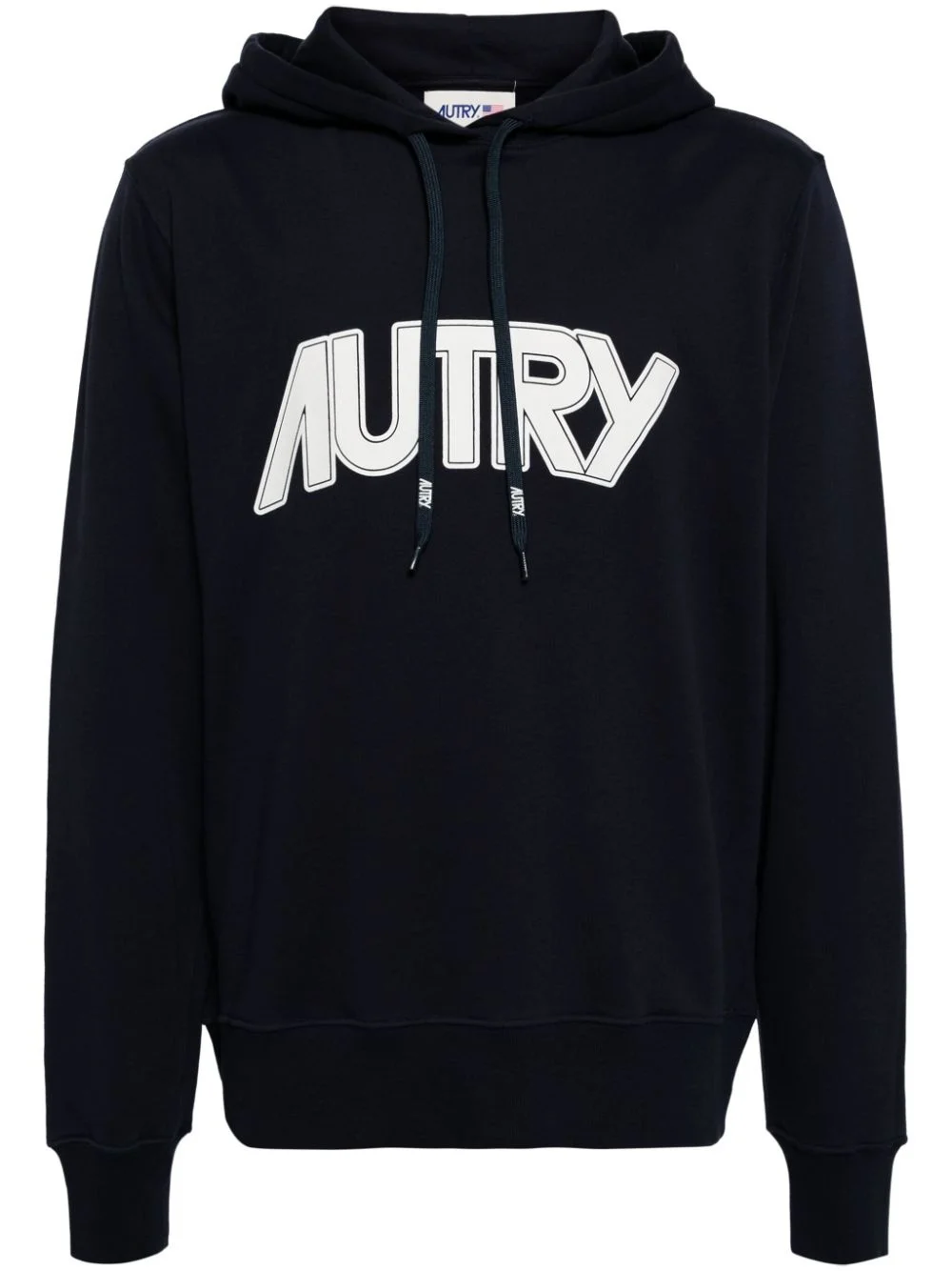 logo-print cotton hoodie - 1