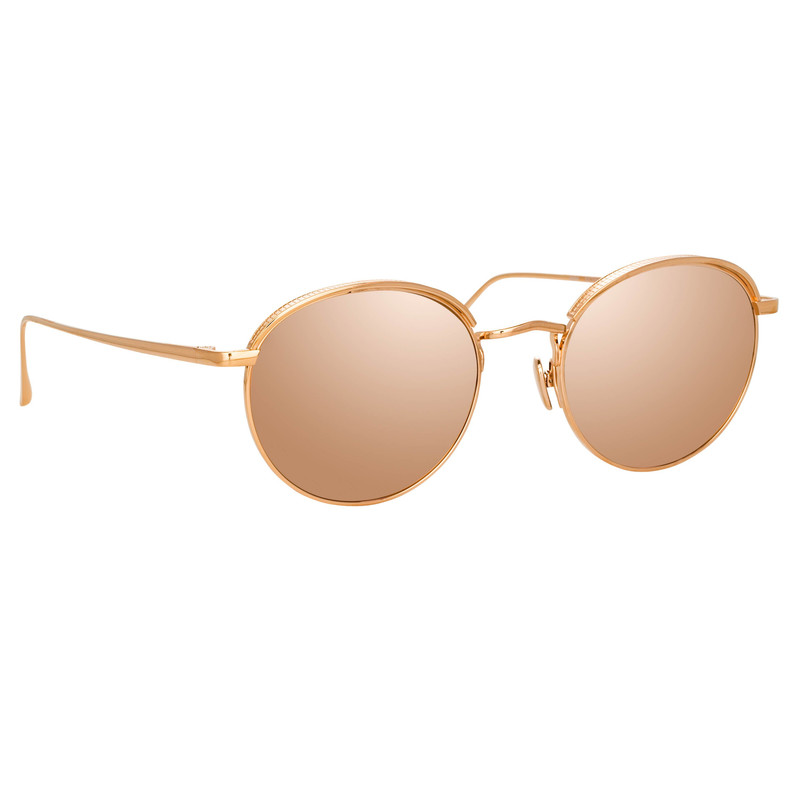 LINDA FARROW Marlon Sunglasses in Rose Gold outlook