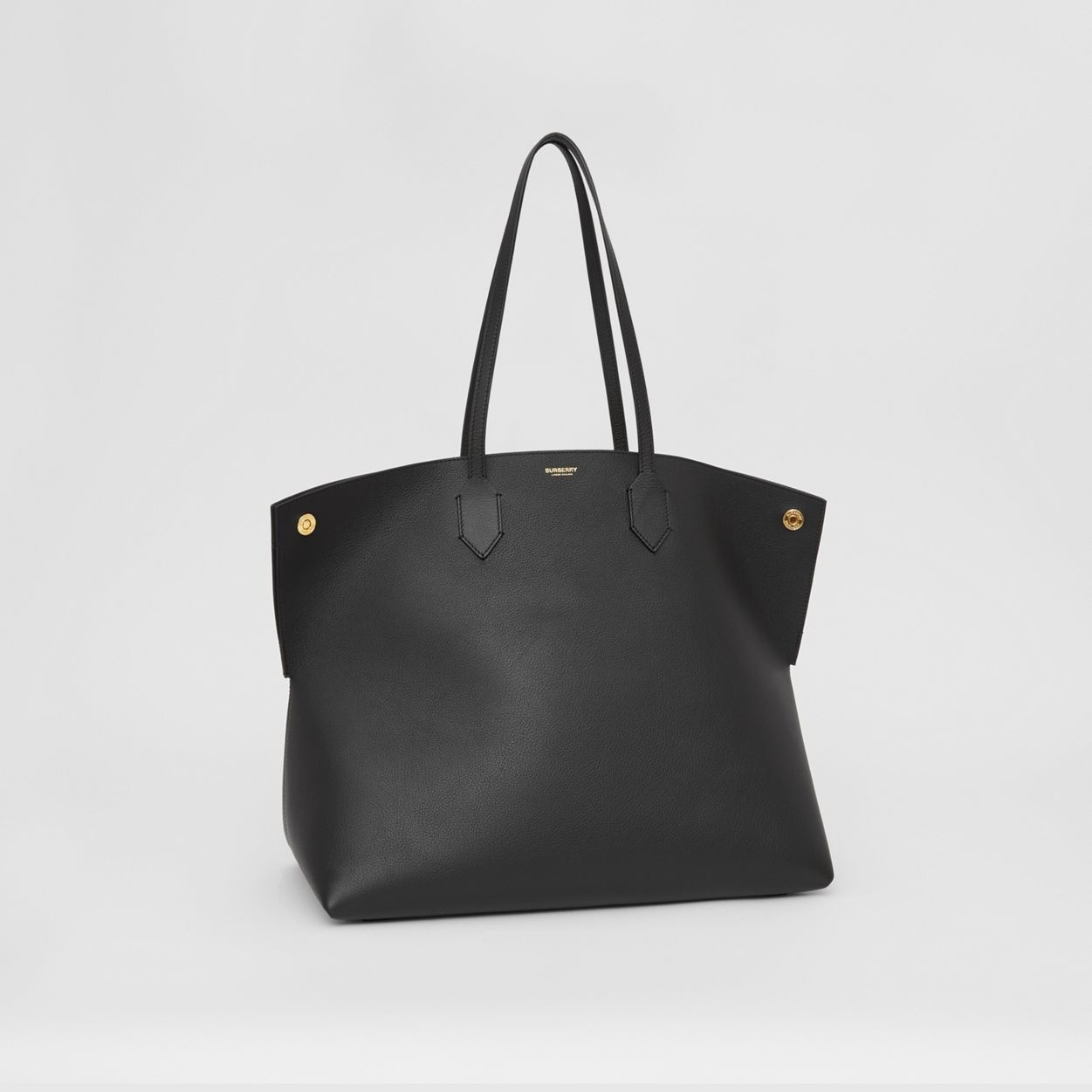 Large Grainy Leather Society Tote - 7