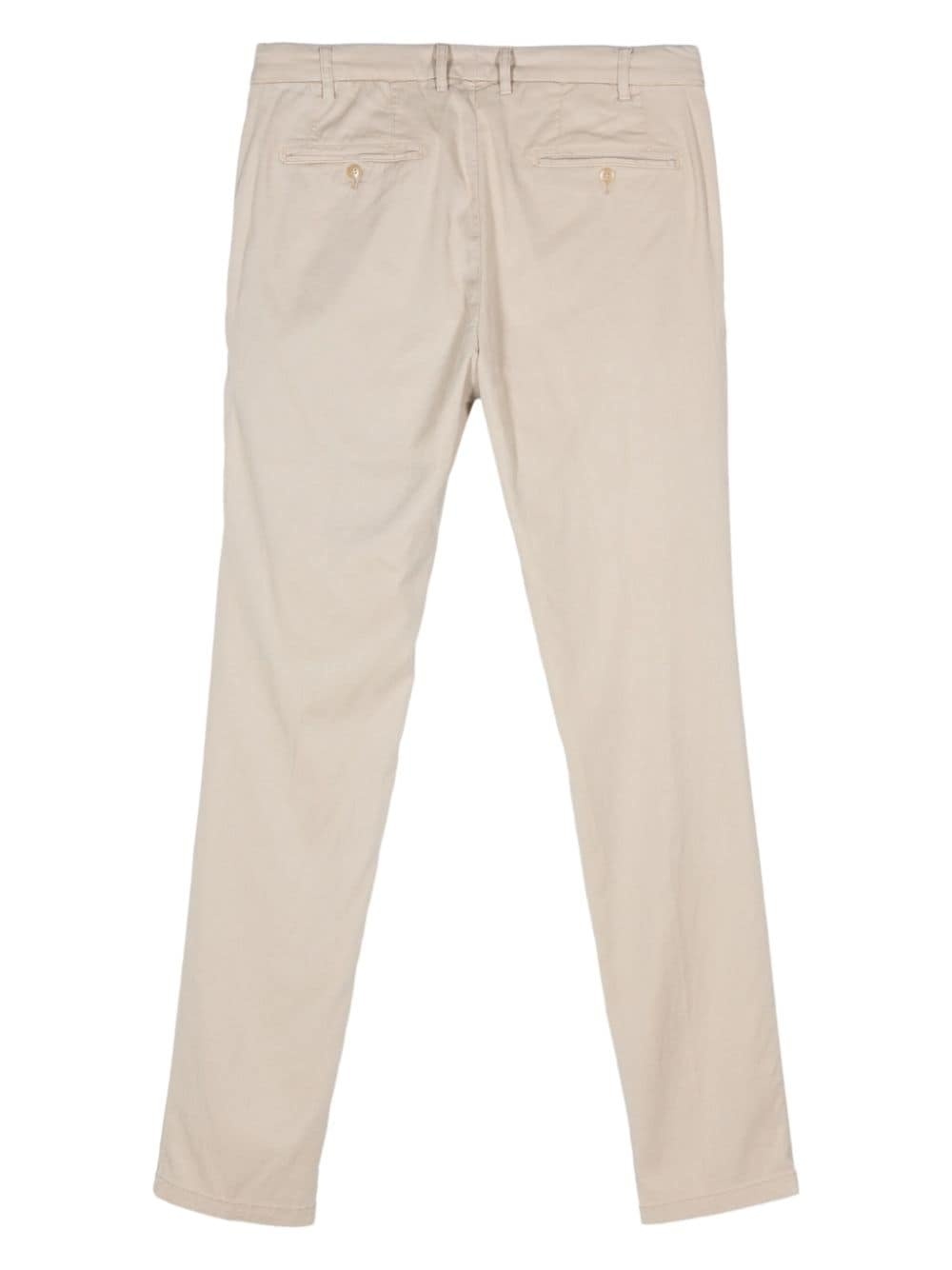 slim-fit cotton trousers - 2