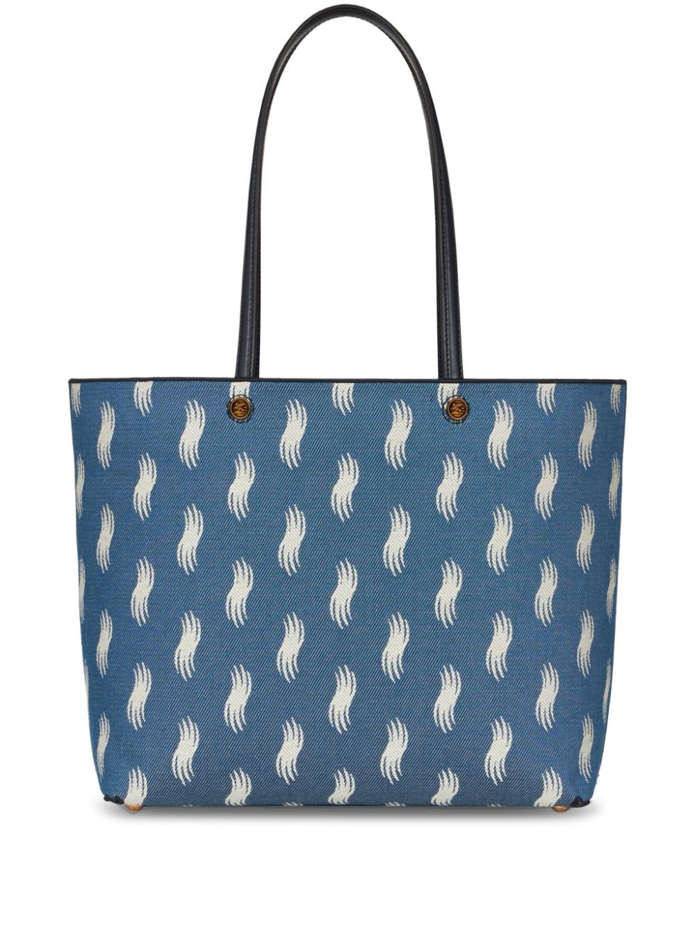 large patterned-jacquard tote bag - 1