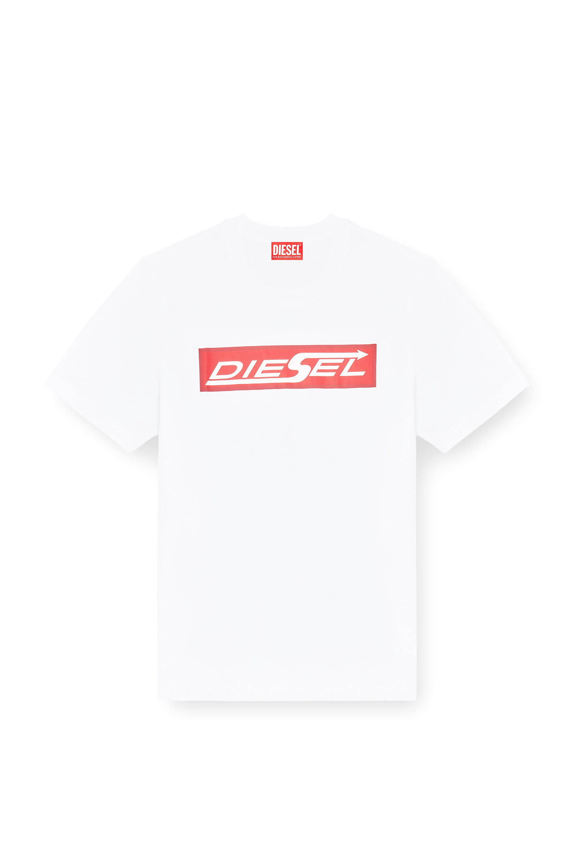 COTTON T-SHIRT WITH DIESEL LOGO PRINT - 1
