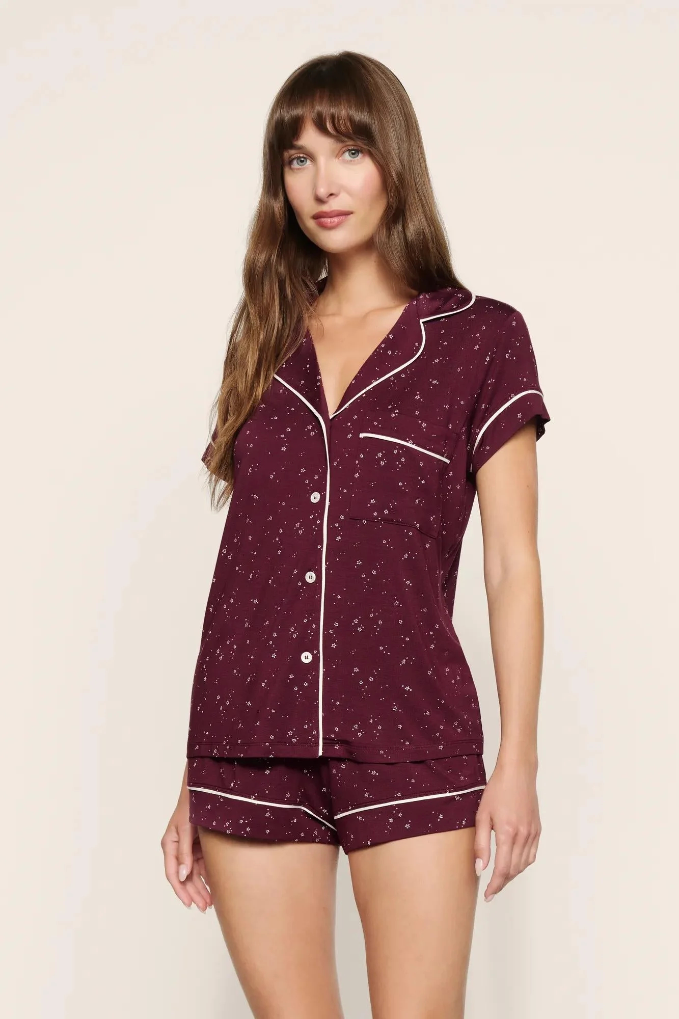 Gisele Printed TENCEL™ Modal Shortie Short PJ Set - 1