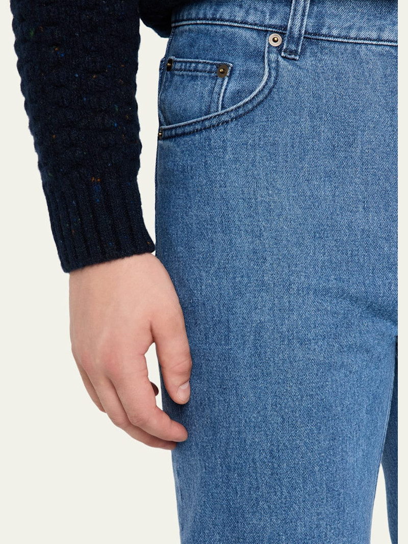 GABRIELA HEARST Men's Rey Straight Leg Cotton Denim Jeans outlook