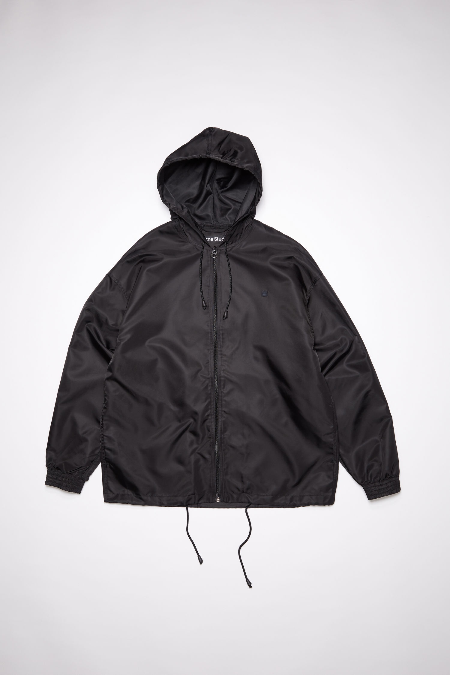 Hooded nylon jacket - Black - 4