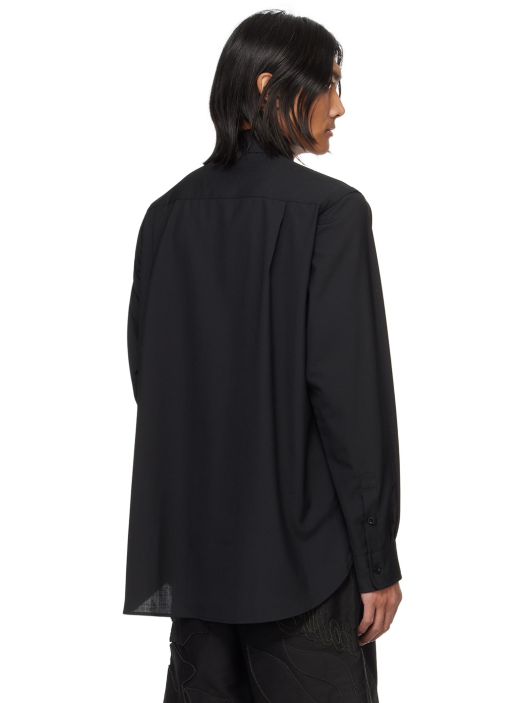 Black Suiting Shirt - 3