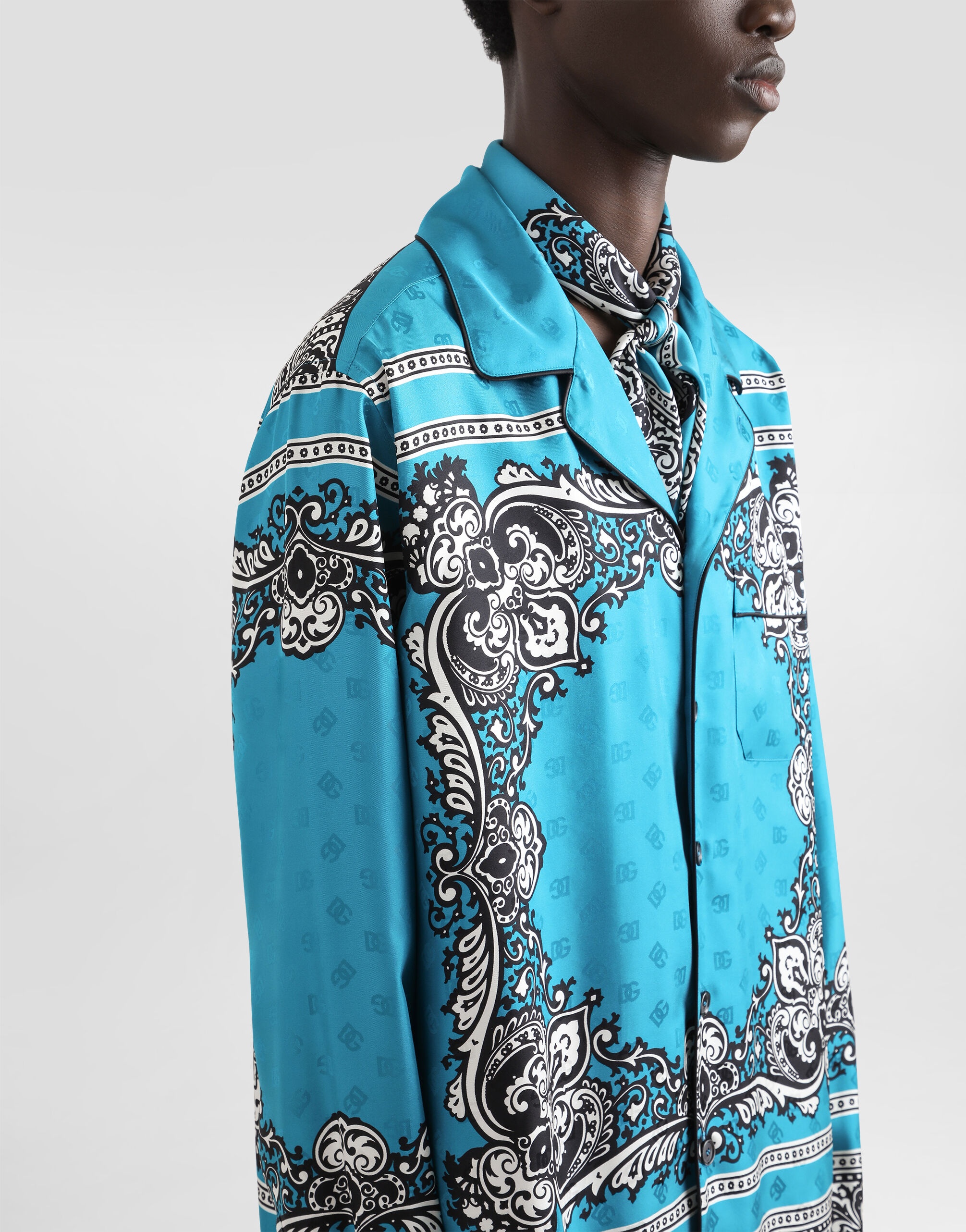 Silk shirt with bandanna print - 4