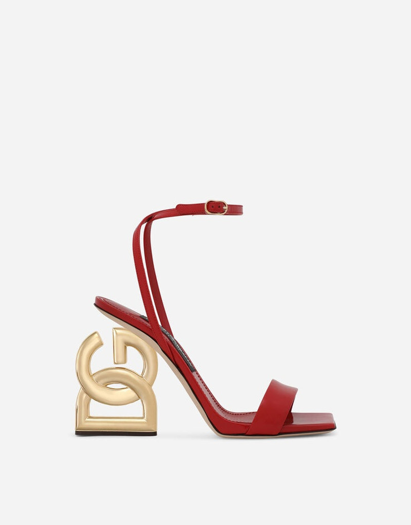 Patent leather sandals with 3.5 heel - 1