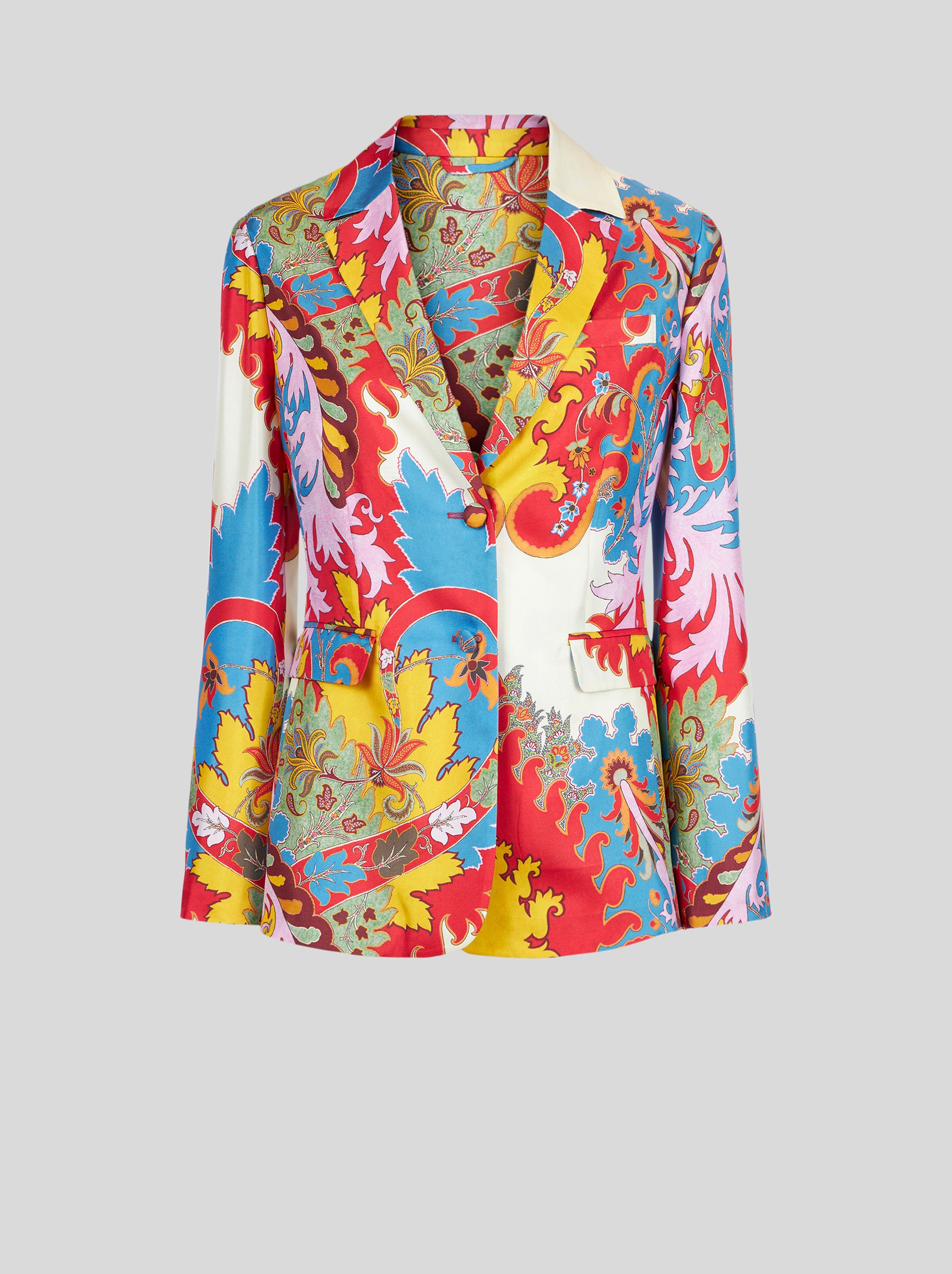 ETRO Paisley-butterfly single-breasted blazer - Blue
