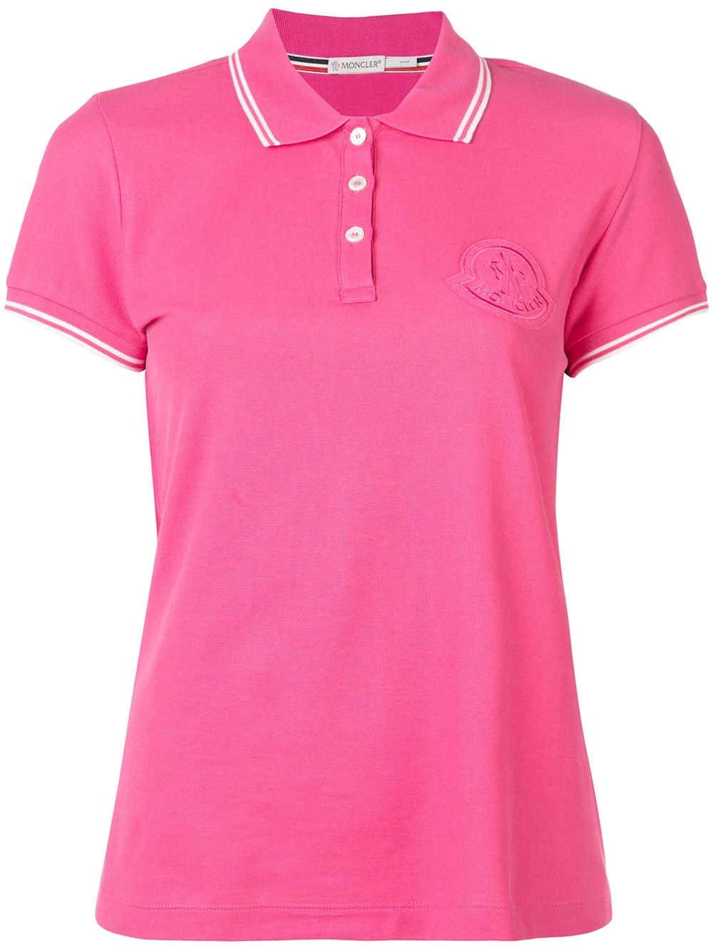 logo embroidered polo top - 1