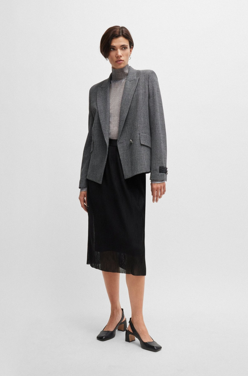 BOSS STRETCH-TULLE SKIRT WITH WAVY PLISSÉ PLEATS outlook