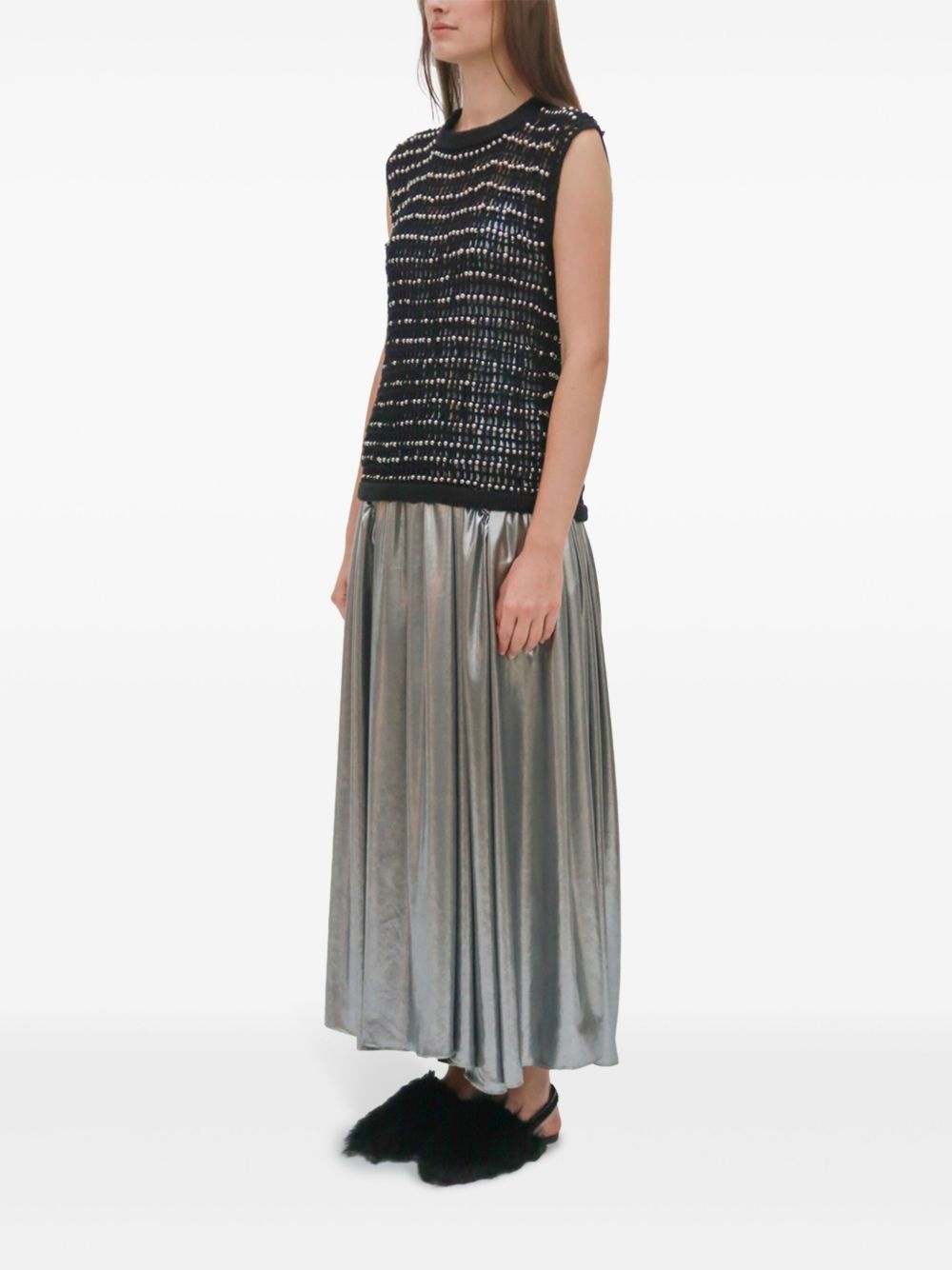 beaded crochet vest - 4
