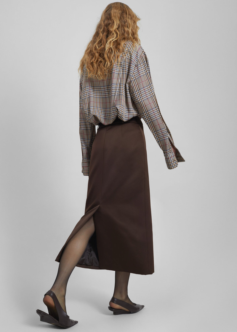 Alrose Satin Midi Skirt - Brown 13