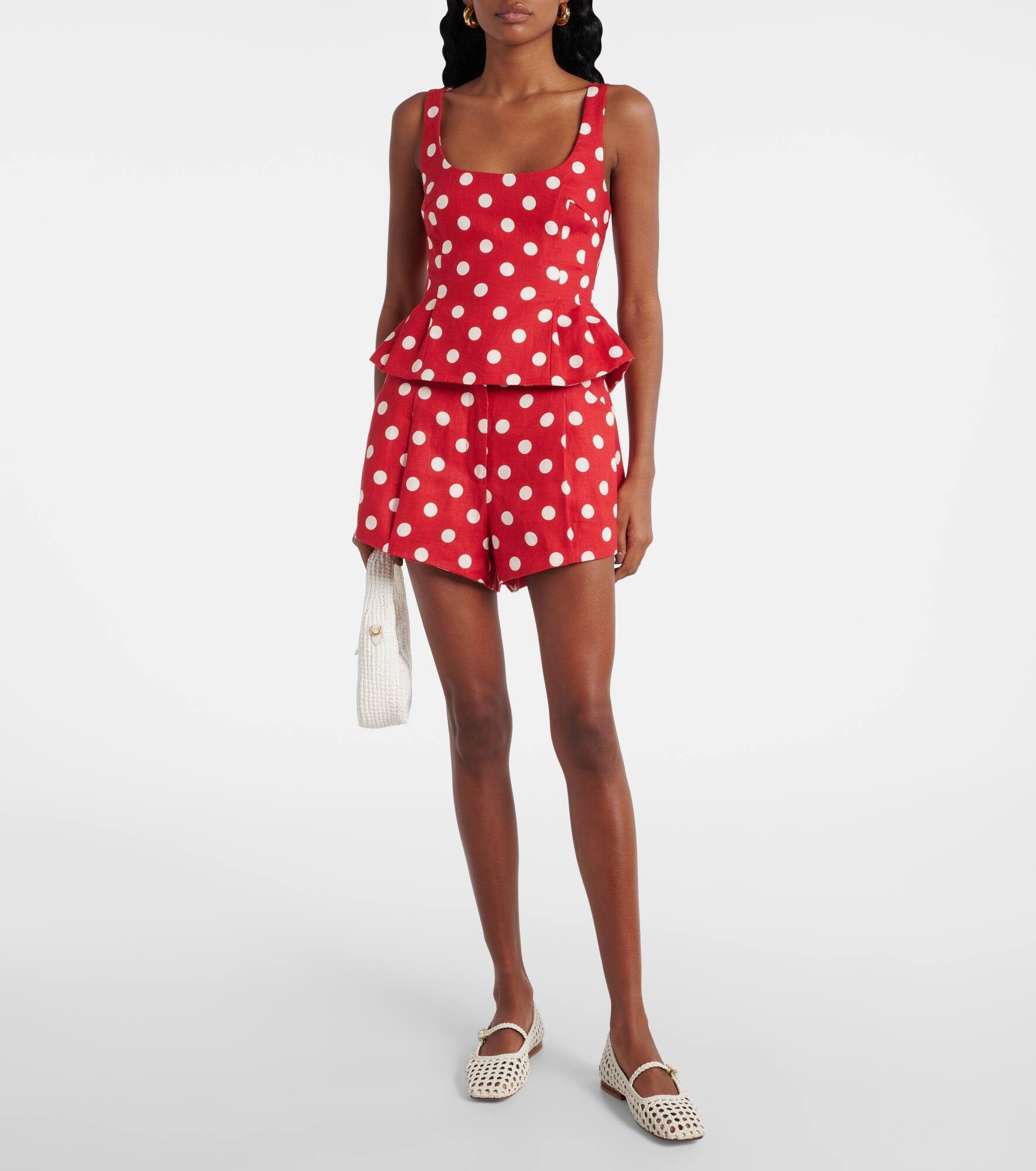 Rosalie polka-dot linen top - 2