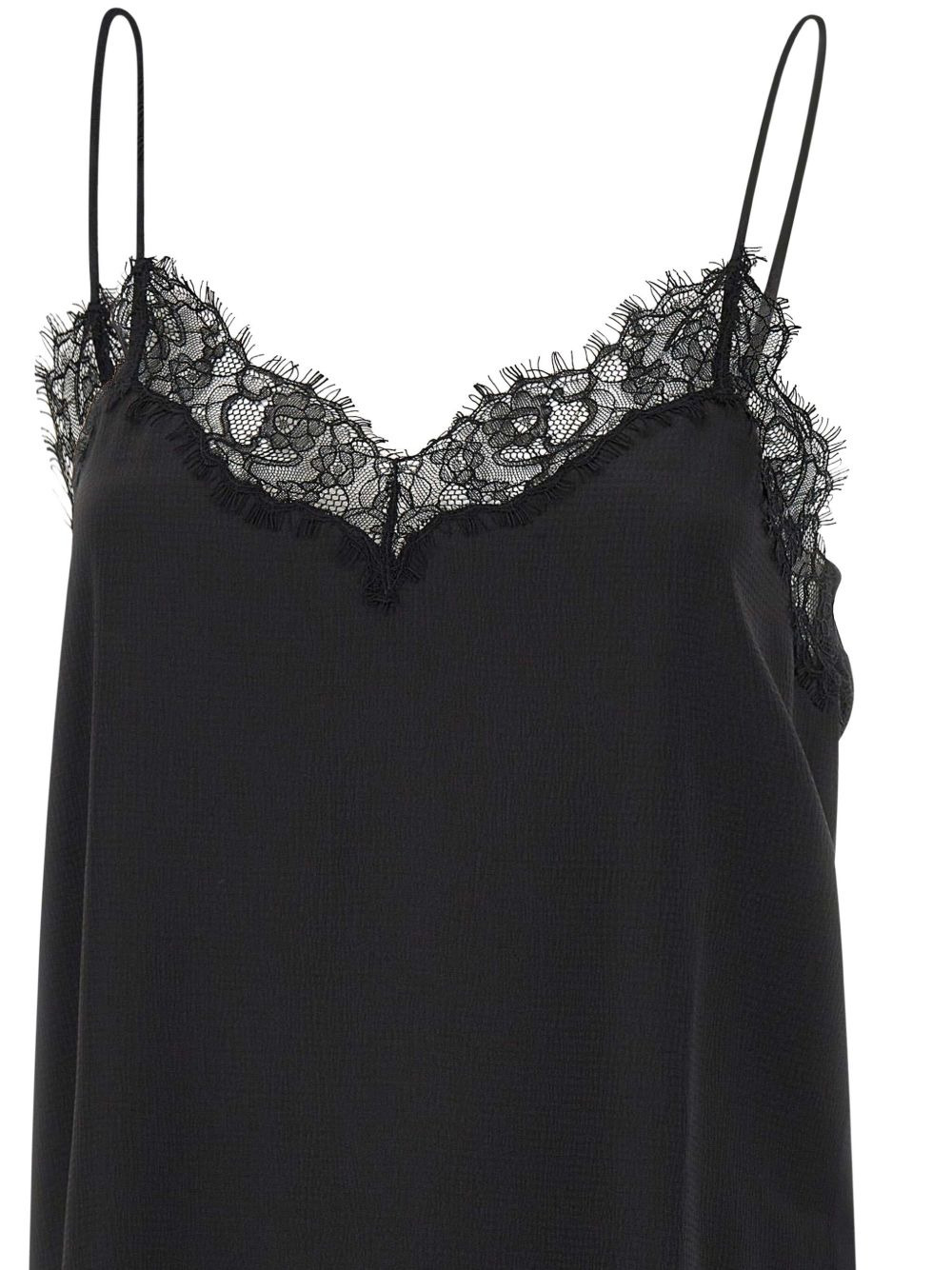lace-trimmed top - 4