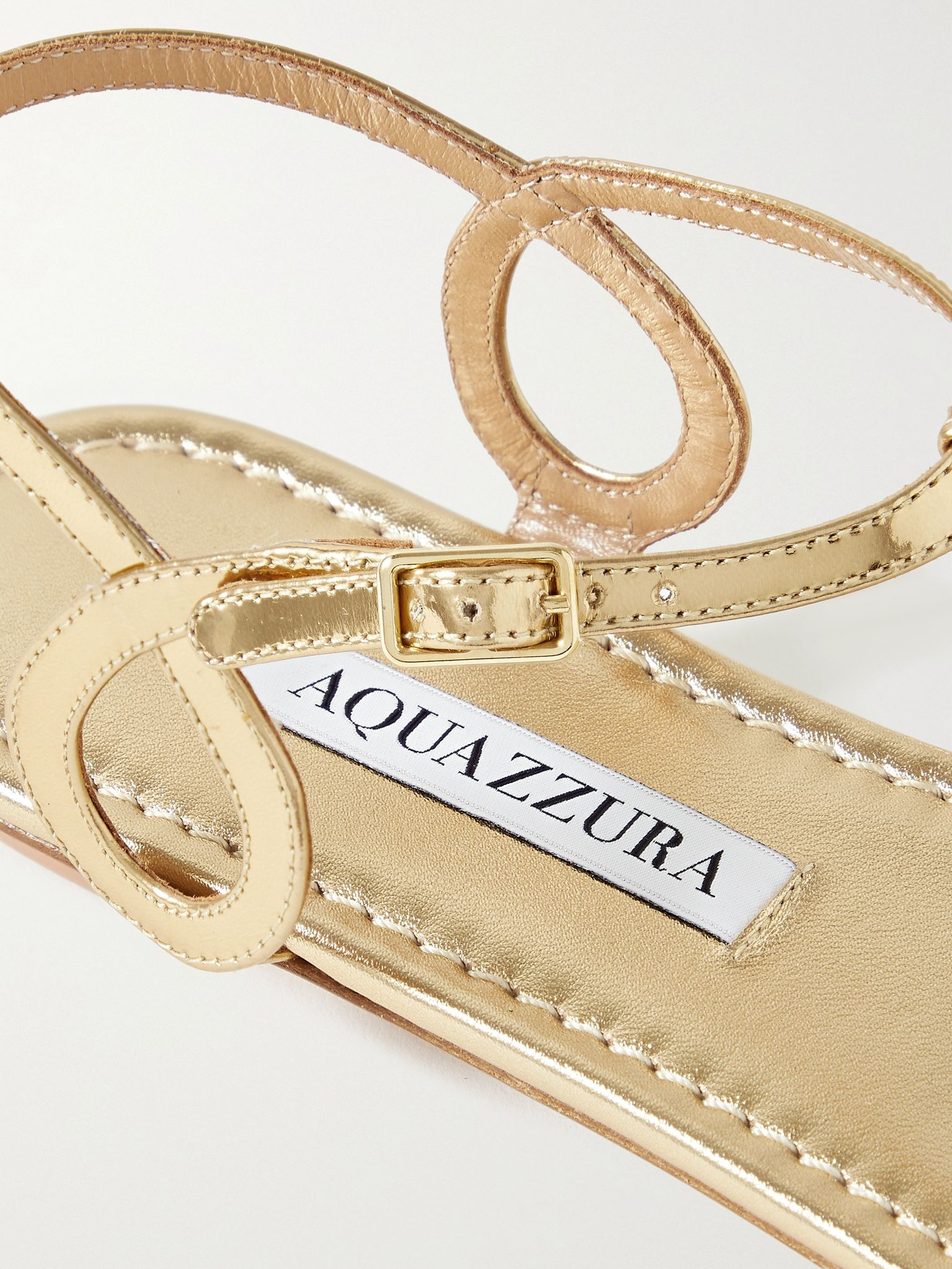Almost Bare metallic leather sandals Gold - 4