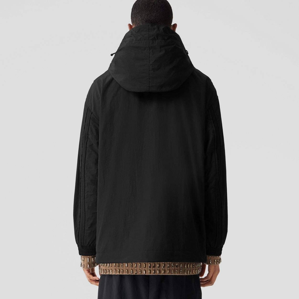 Logo Detail Nylon and Cotton Oversized Jacket - 4
