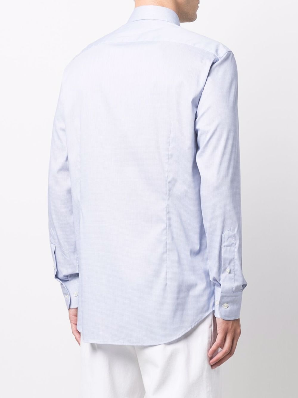 embroidered-logo button-up shirt - 4