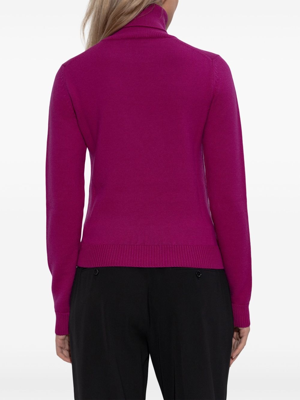 roll-neck wool jumper - 4