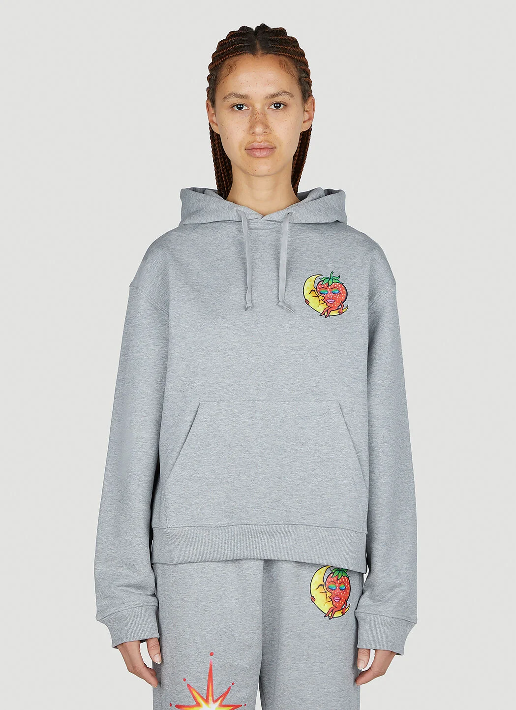 Printed Hooded Sweatshirt - 1