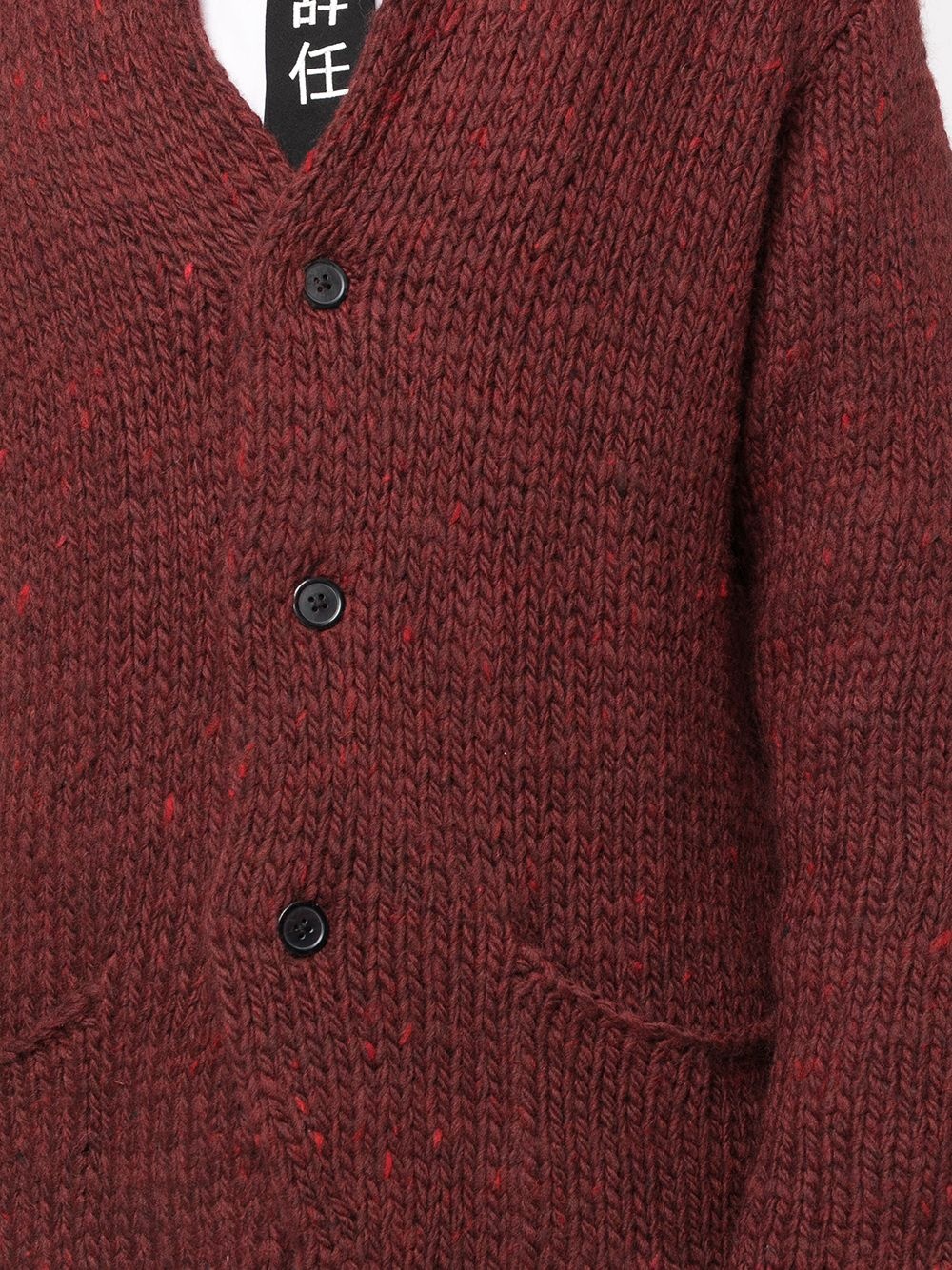 buttoned-up wool cardigan - 5