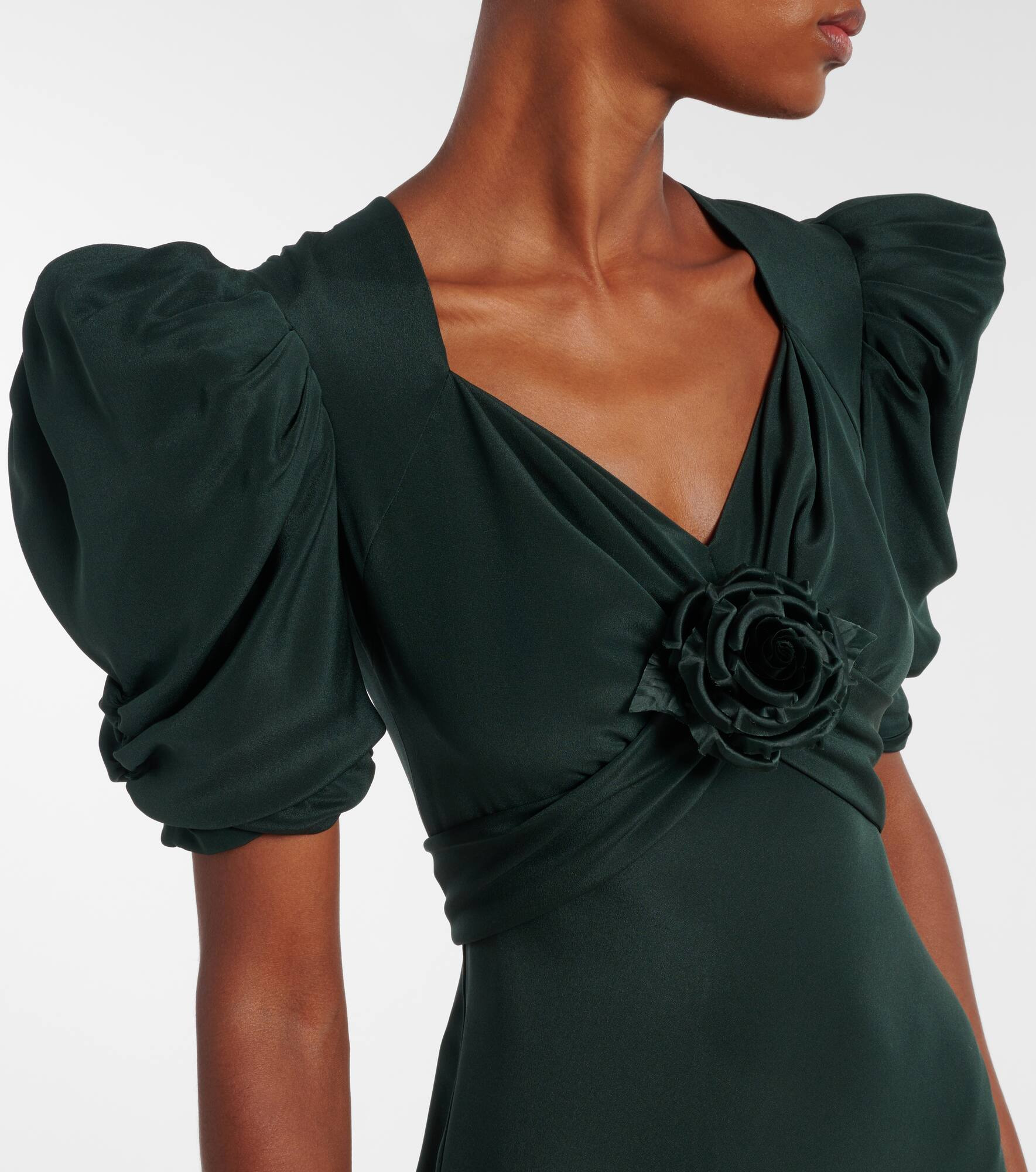Silk charmeuse cocktail dress - 4