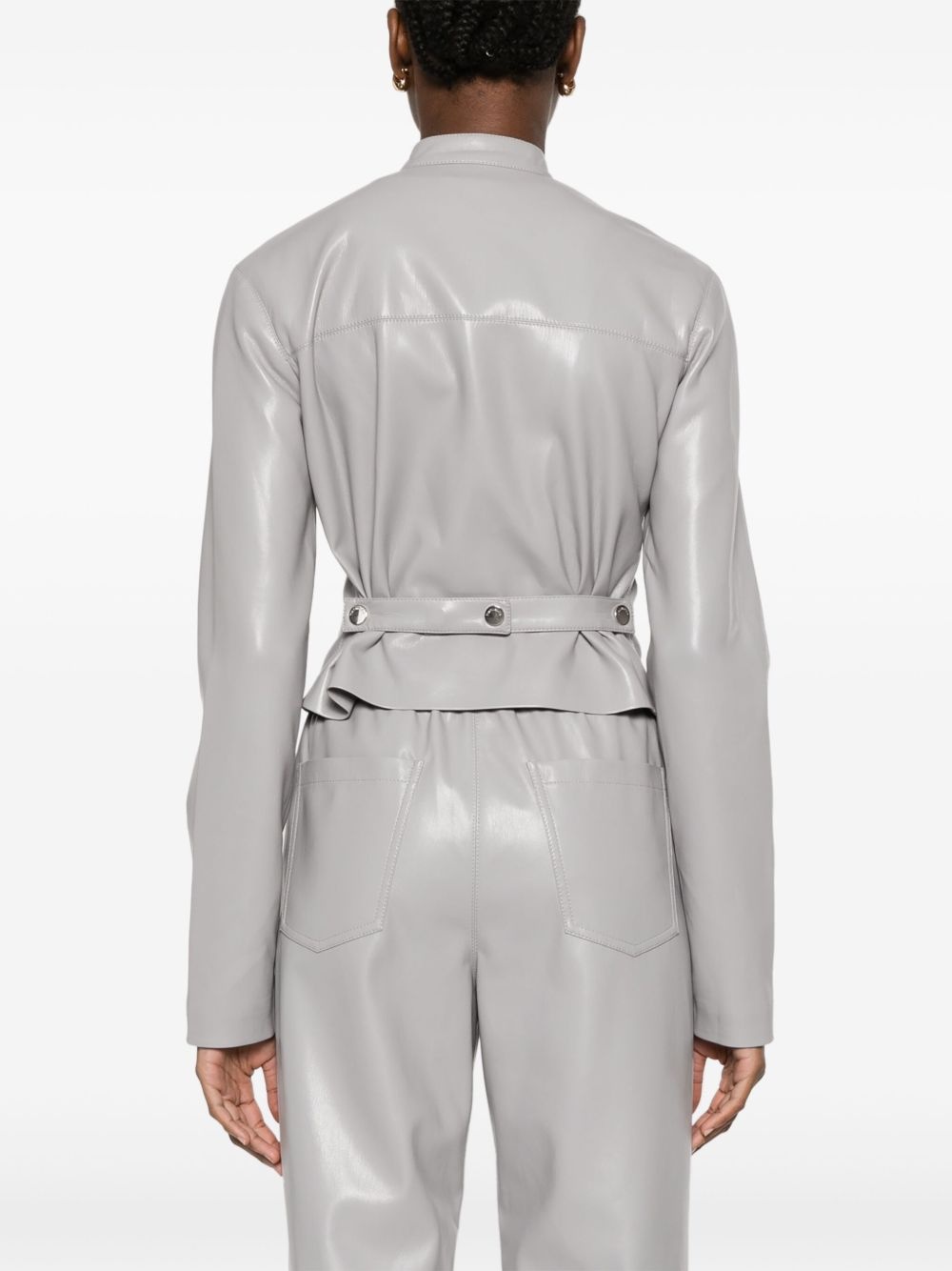 cropped zip-up jacket - 4