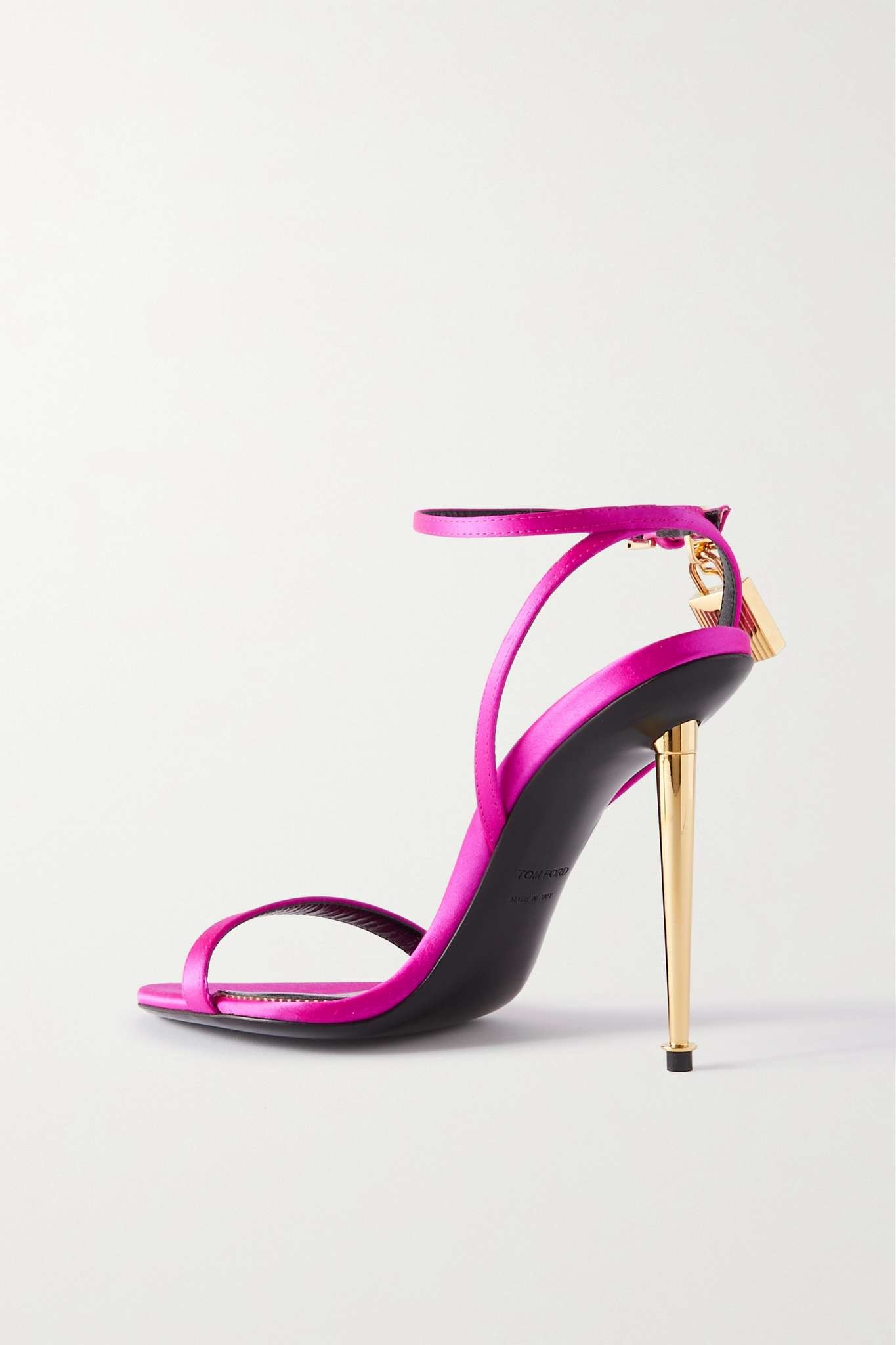 Padlock satin sandals - 3