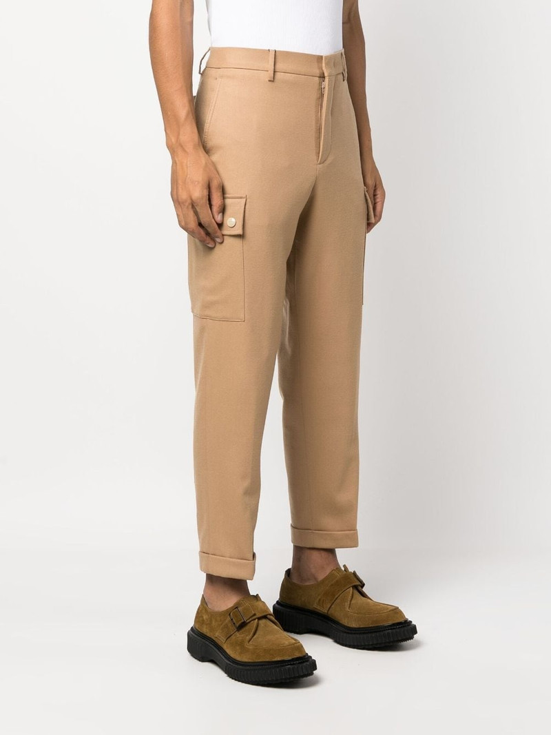 cargo-pockets wool tapered trousers 3