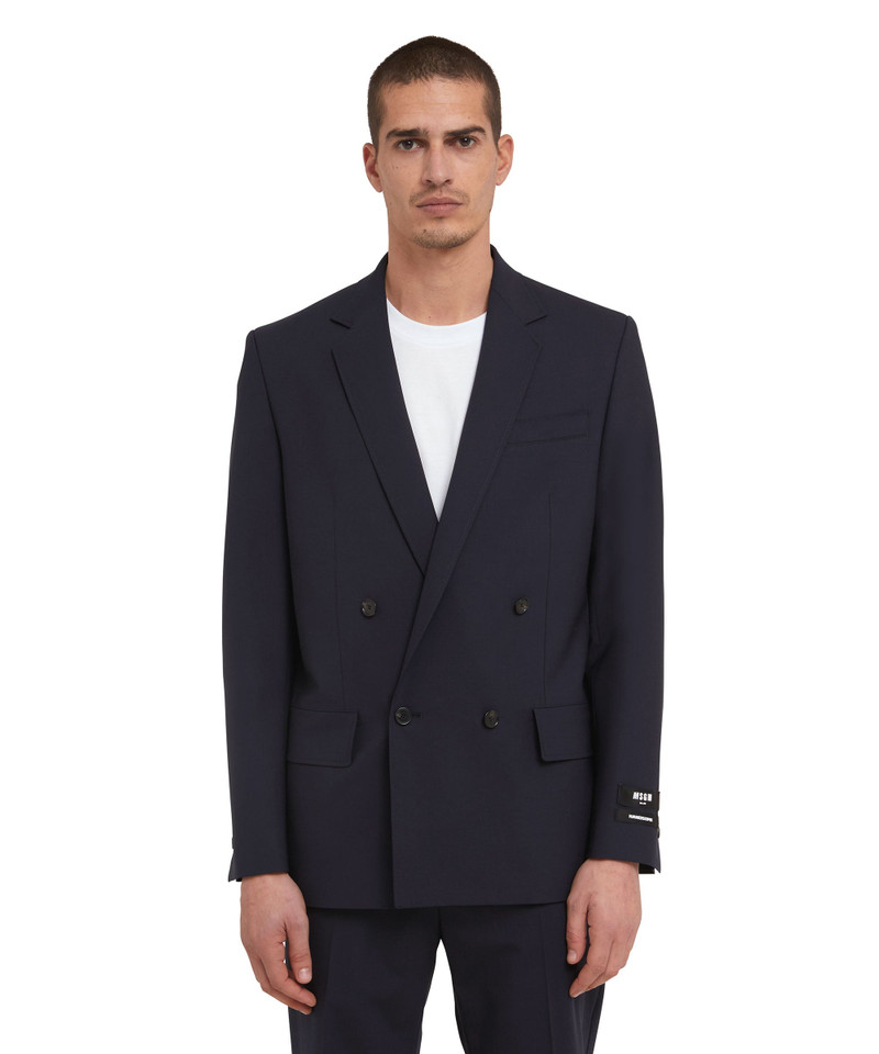 MSGM Fresh wool double-breasted jacket outlook