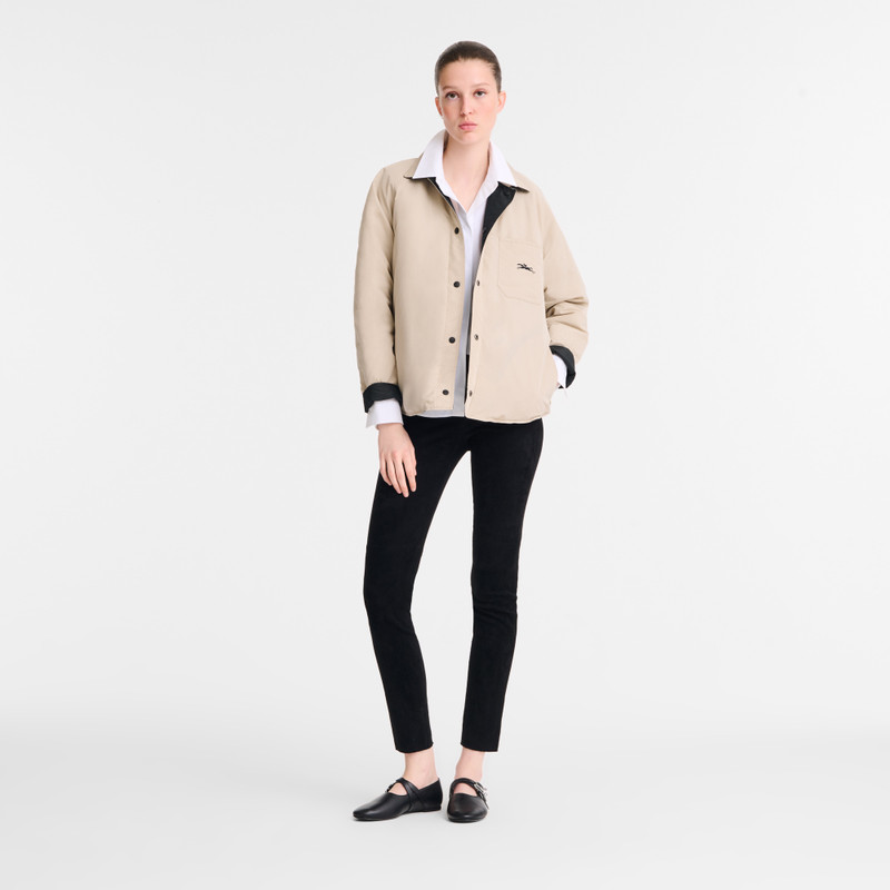 Longchamp Padded blouson Black/Paper - Technical taffeta outlook