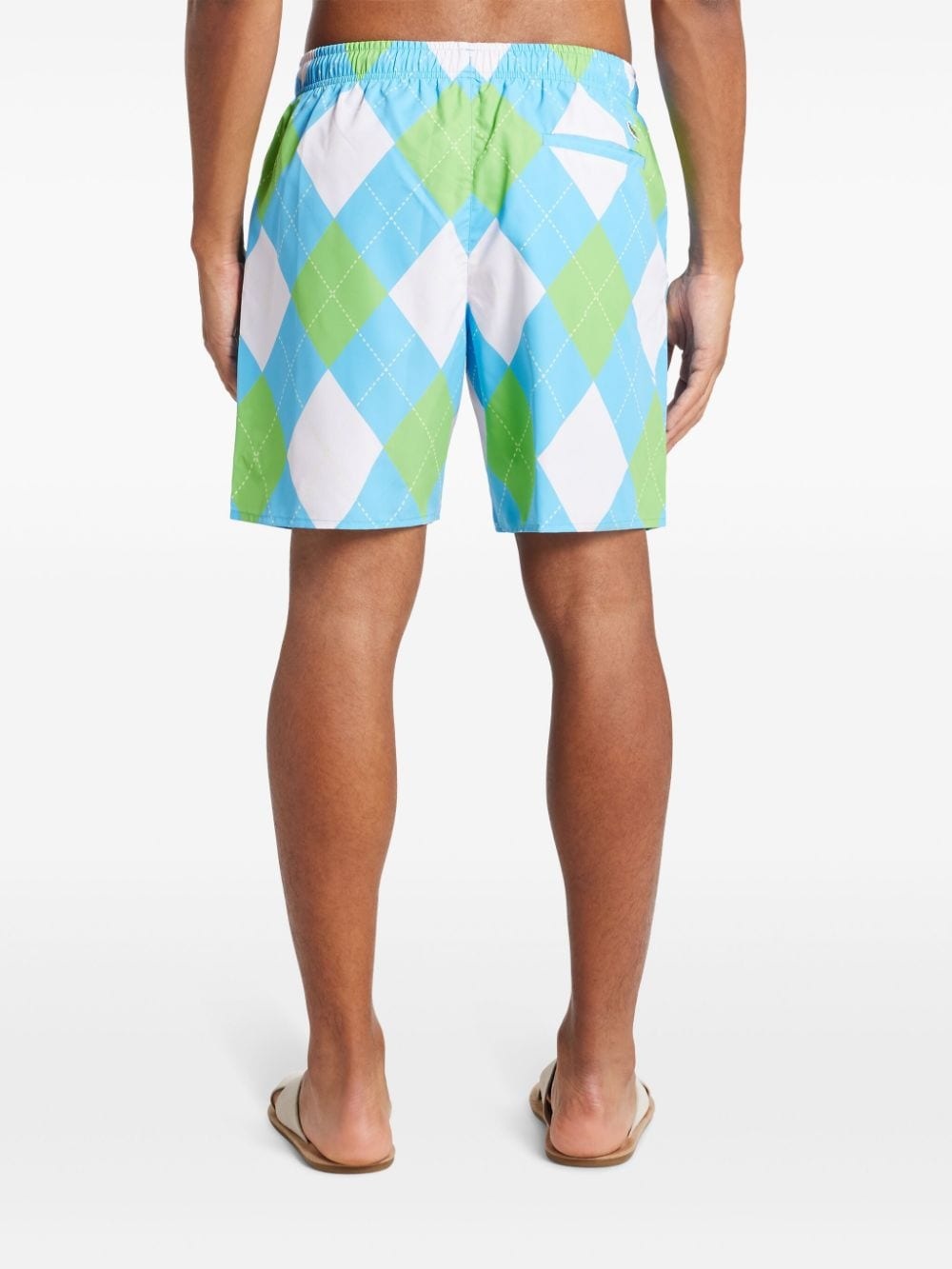geometric-print swim shorts - 5