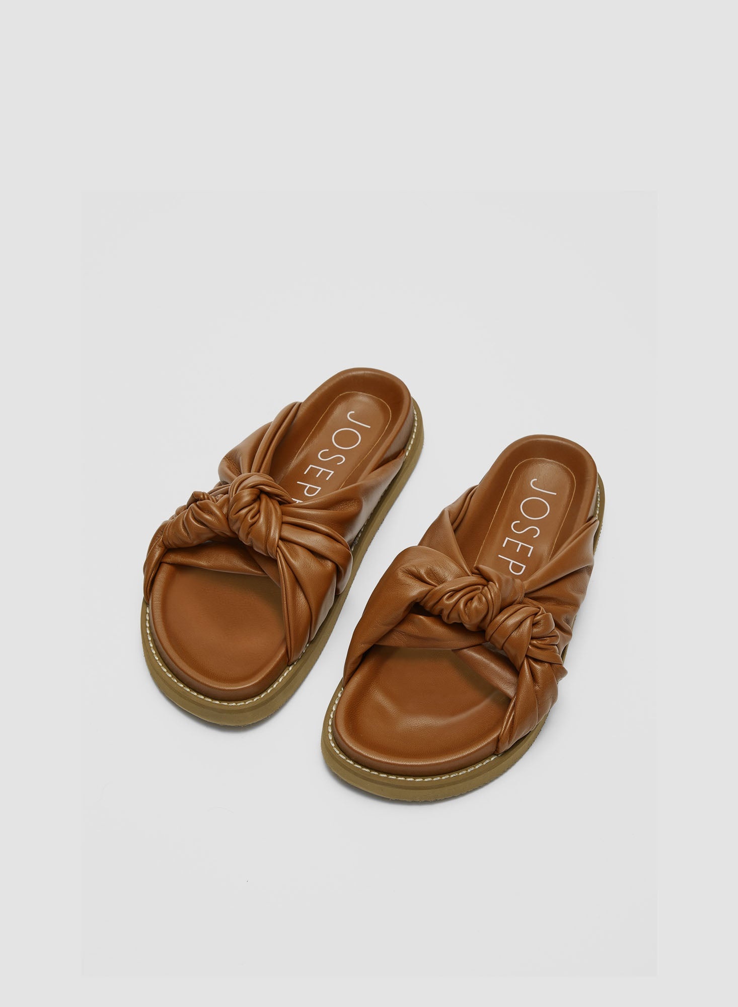 Leather Big Knot Sandals - 3