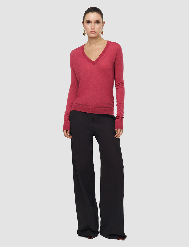 JOSEPH Cashair V Neck Jumper outlook