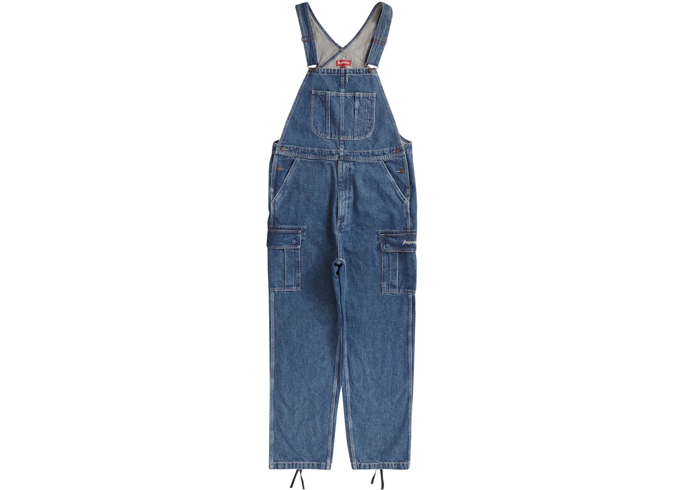 Supreme Cargo Denim Overalls Washed Blue - 1