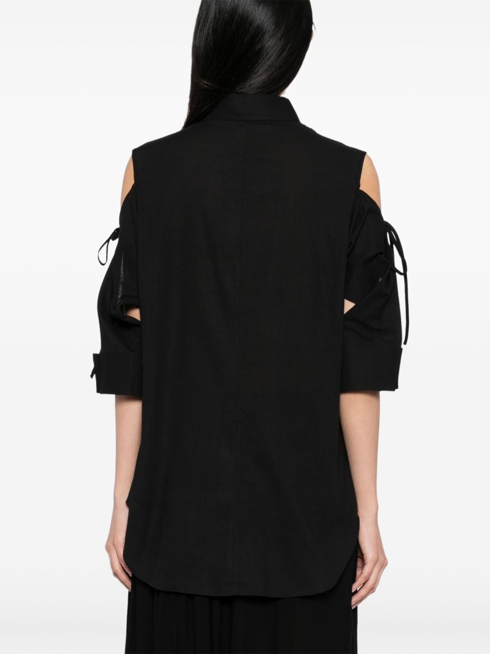 asymmetric-shoulder shirt - 4
