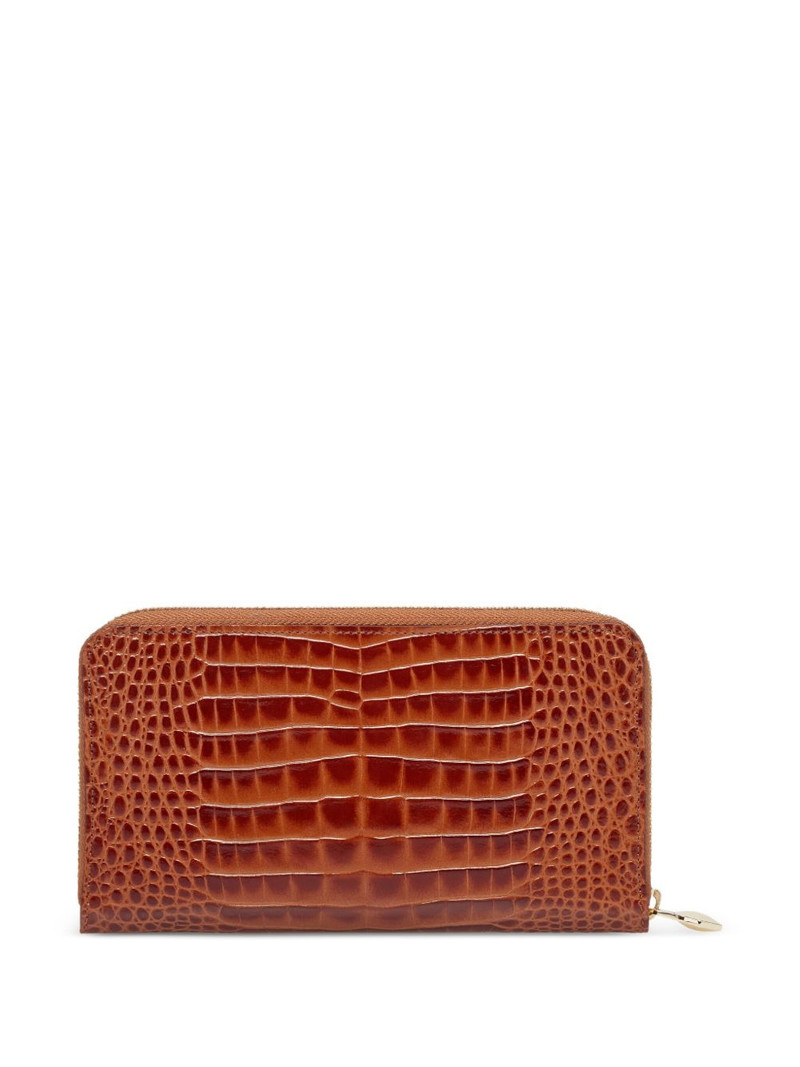 PHILIPP PLEIN crocodile-effect zip-around wallet outlook