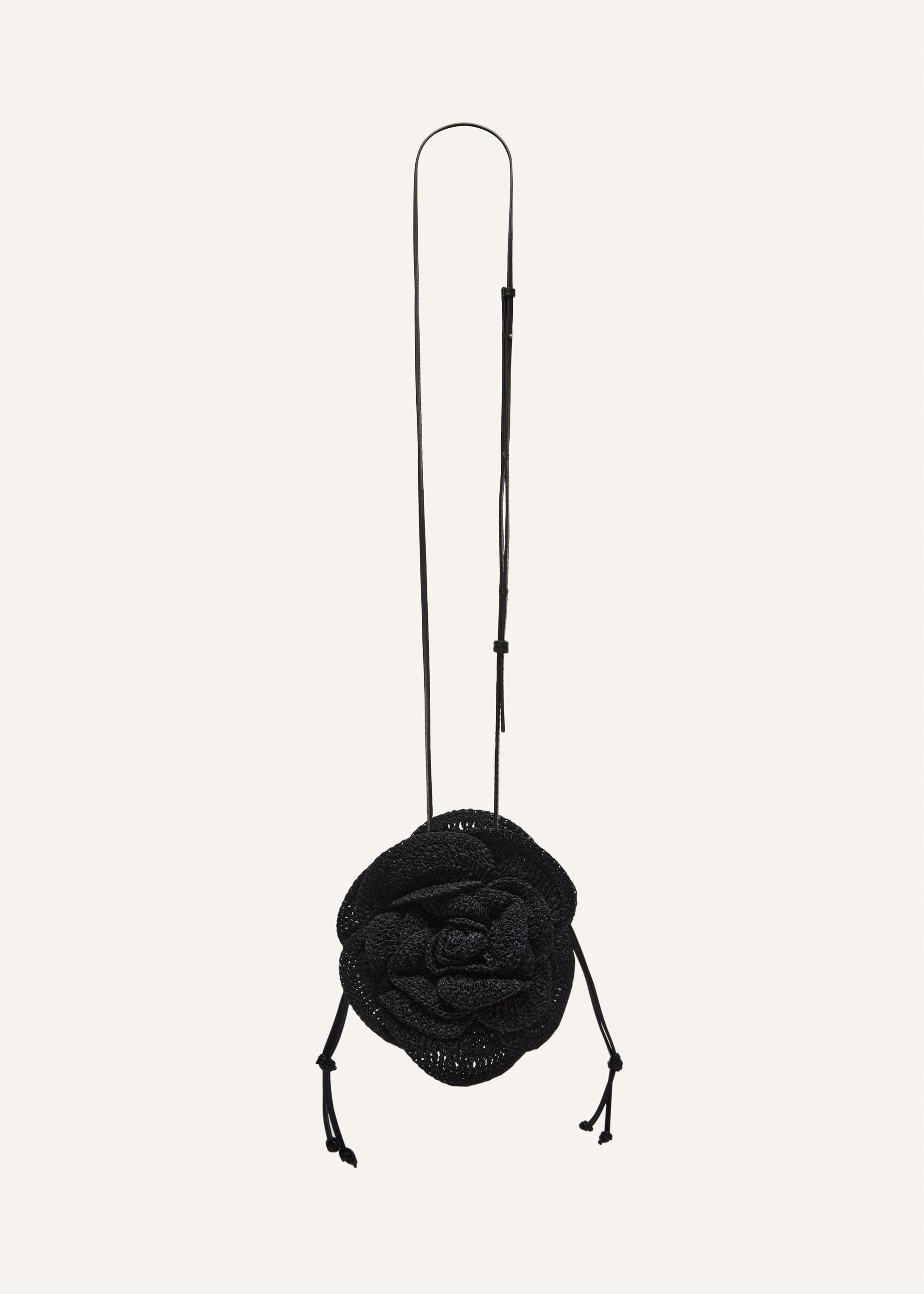 Magda bag beads strap in black crochet - 3